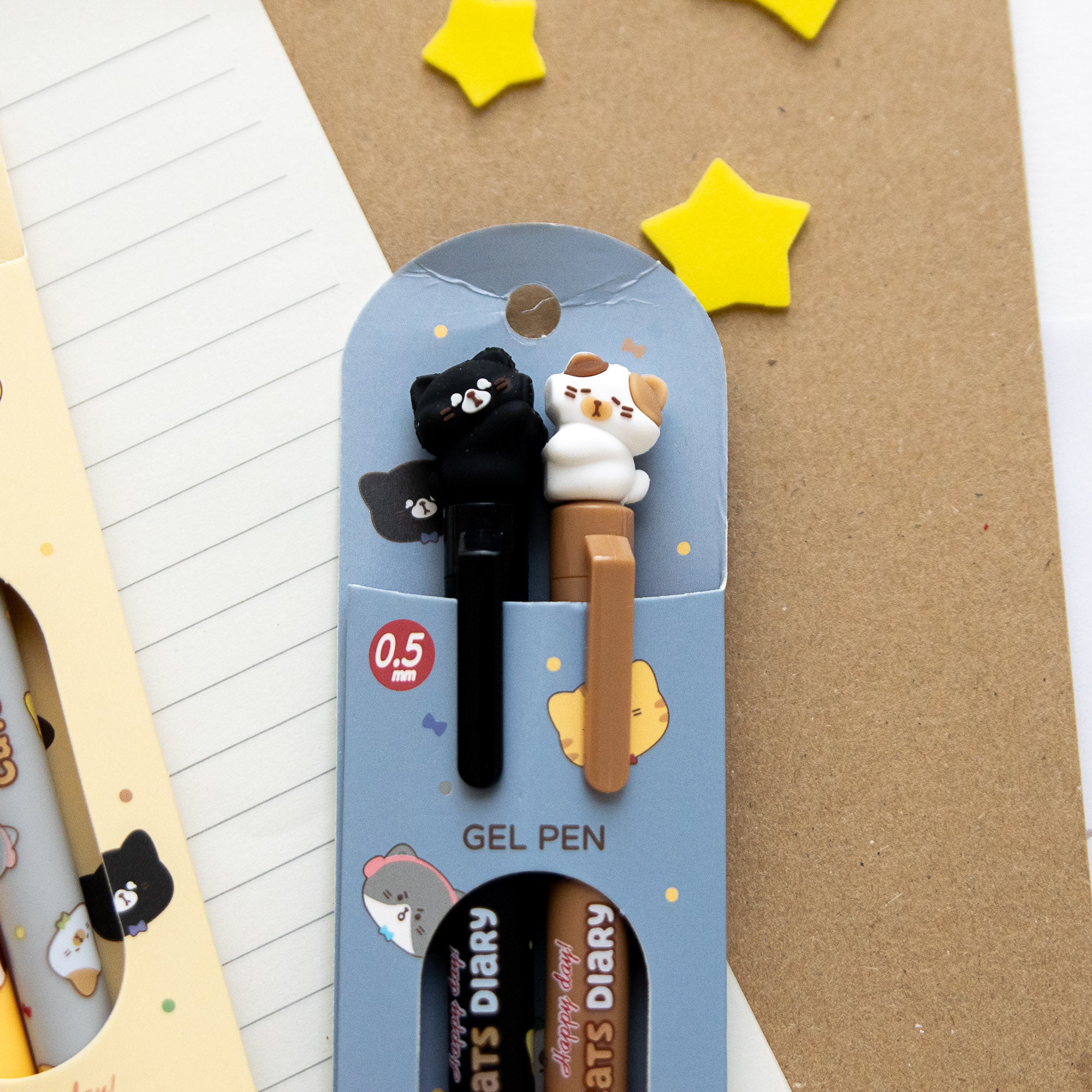 Stylo Gel Kawaii BFF - Duo de Chats