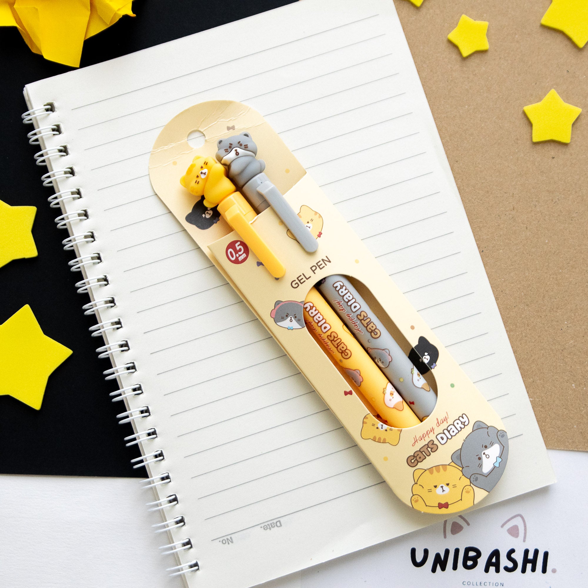 Stylo Gel Kawaii BFF - Duo de Chats