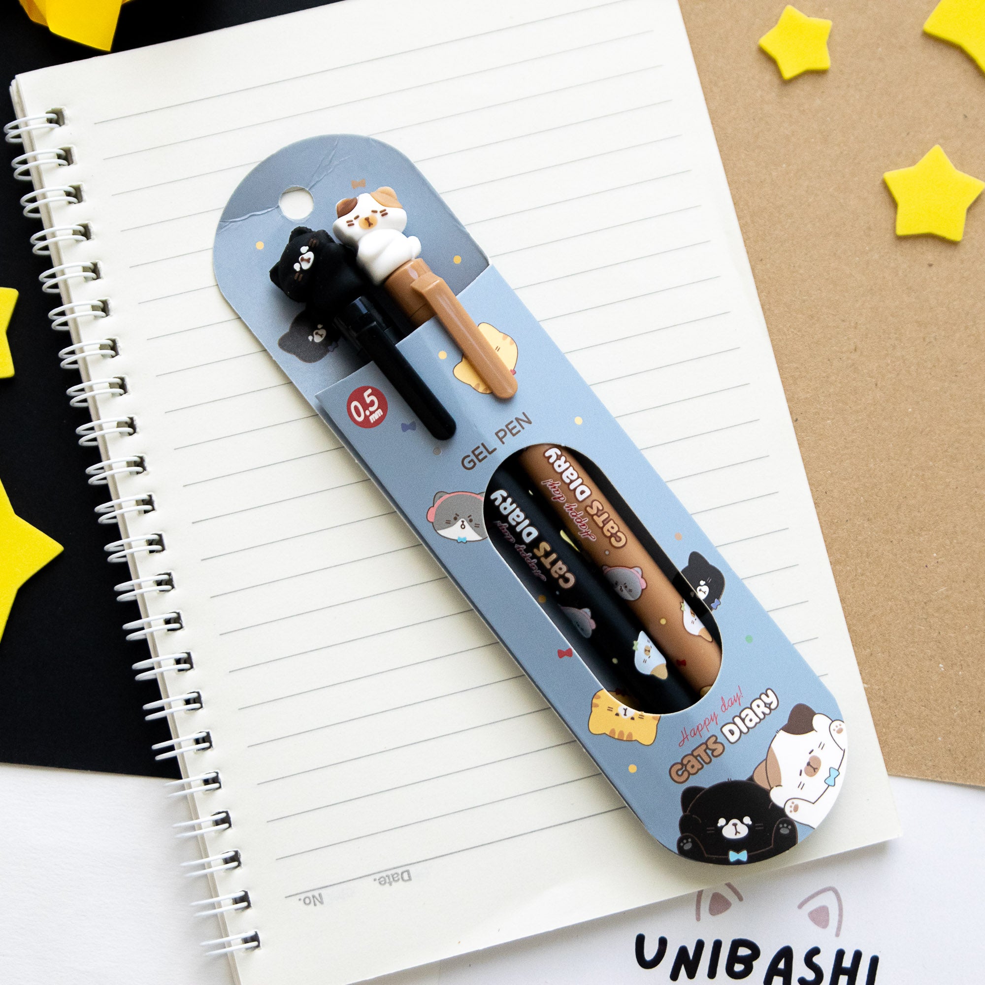 Stylo Gel Kawaii BFF - Duo de Chats