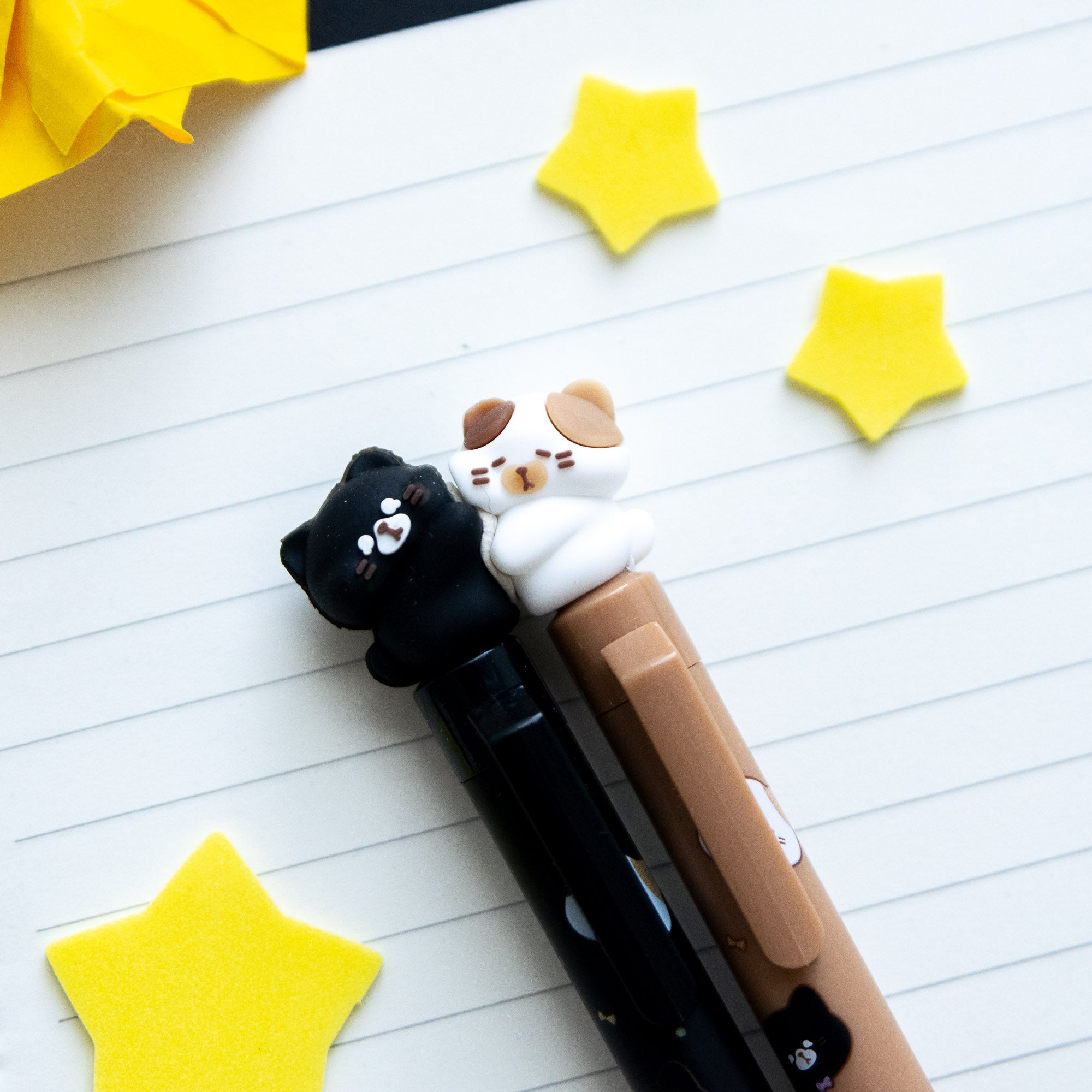 Stylo Gel Kawaii BFF - Duo de Chats