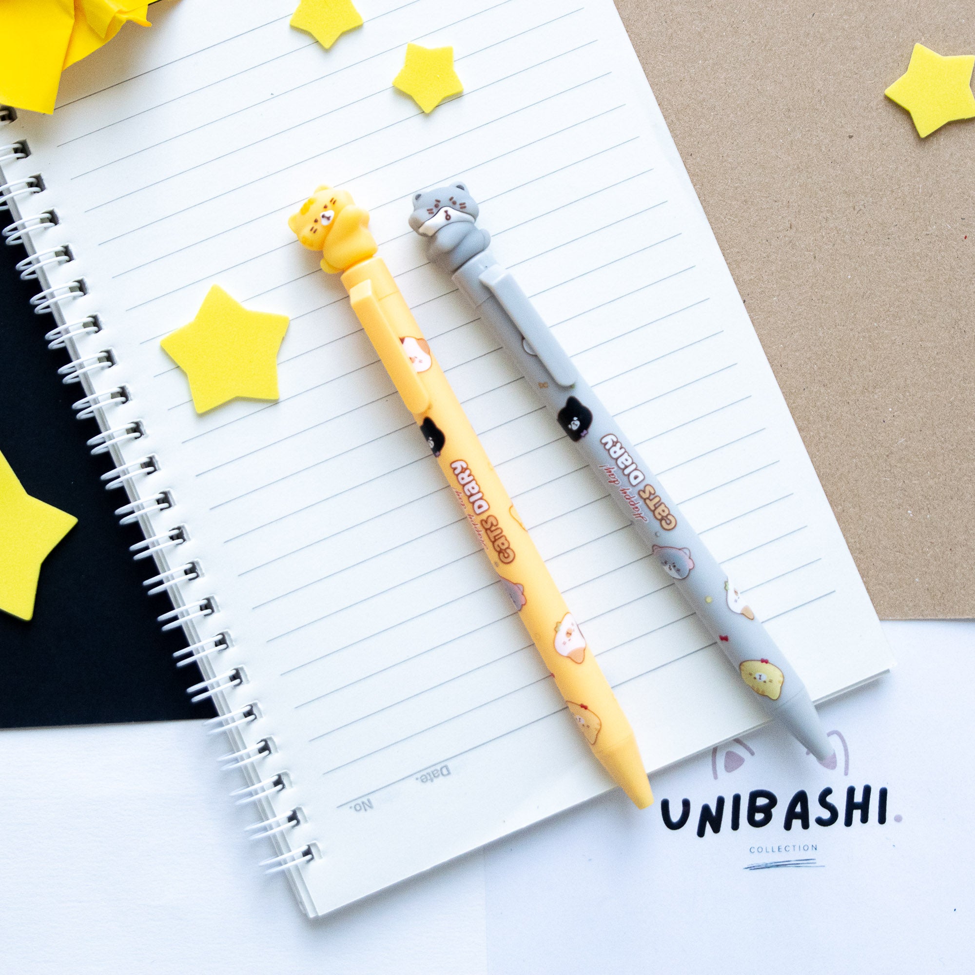 Stylo Gel Kawaii BFF - Duo de Chats