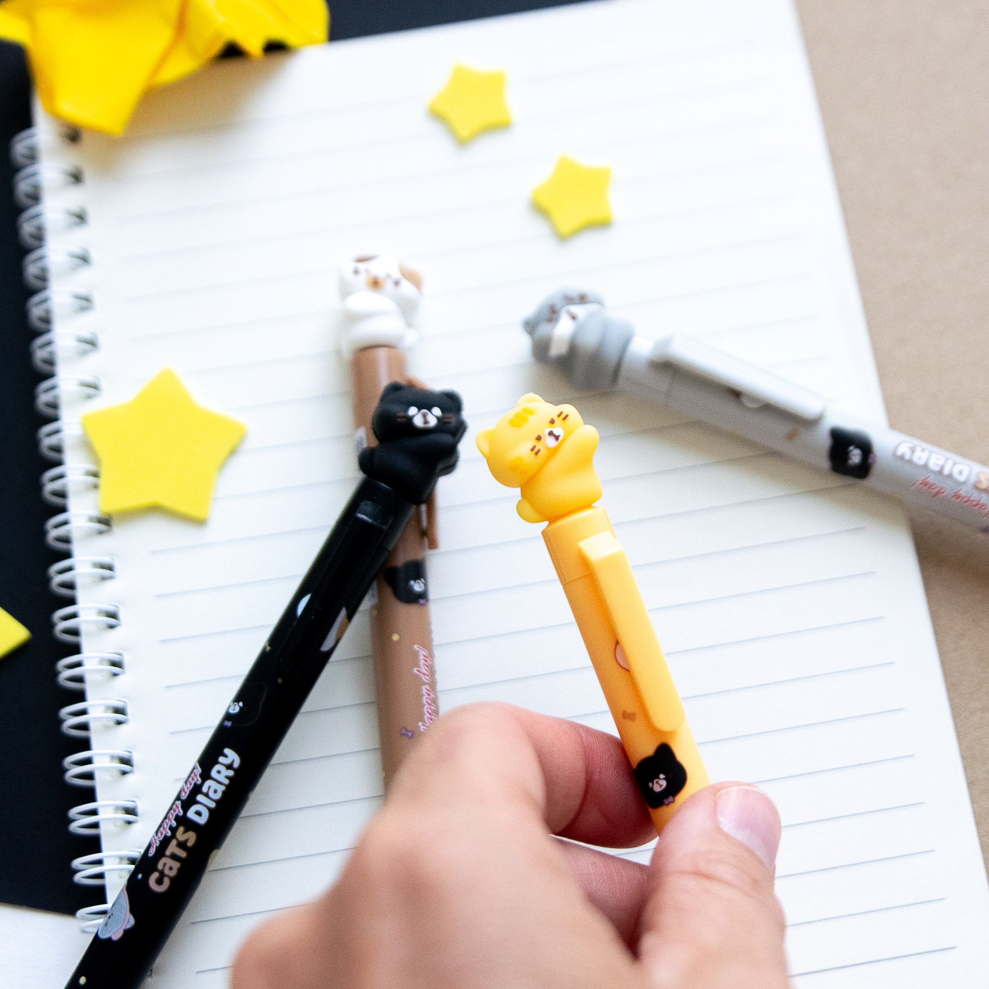 Stylo Gel Kawaii BFF - Duo de Chats