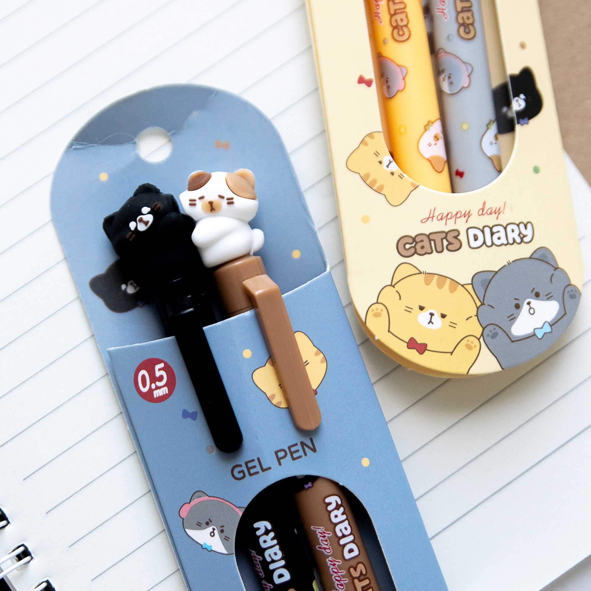 Stylo Gel Kawaii BFF - Duo de Chats