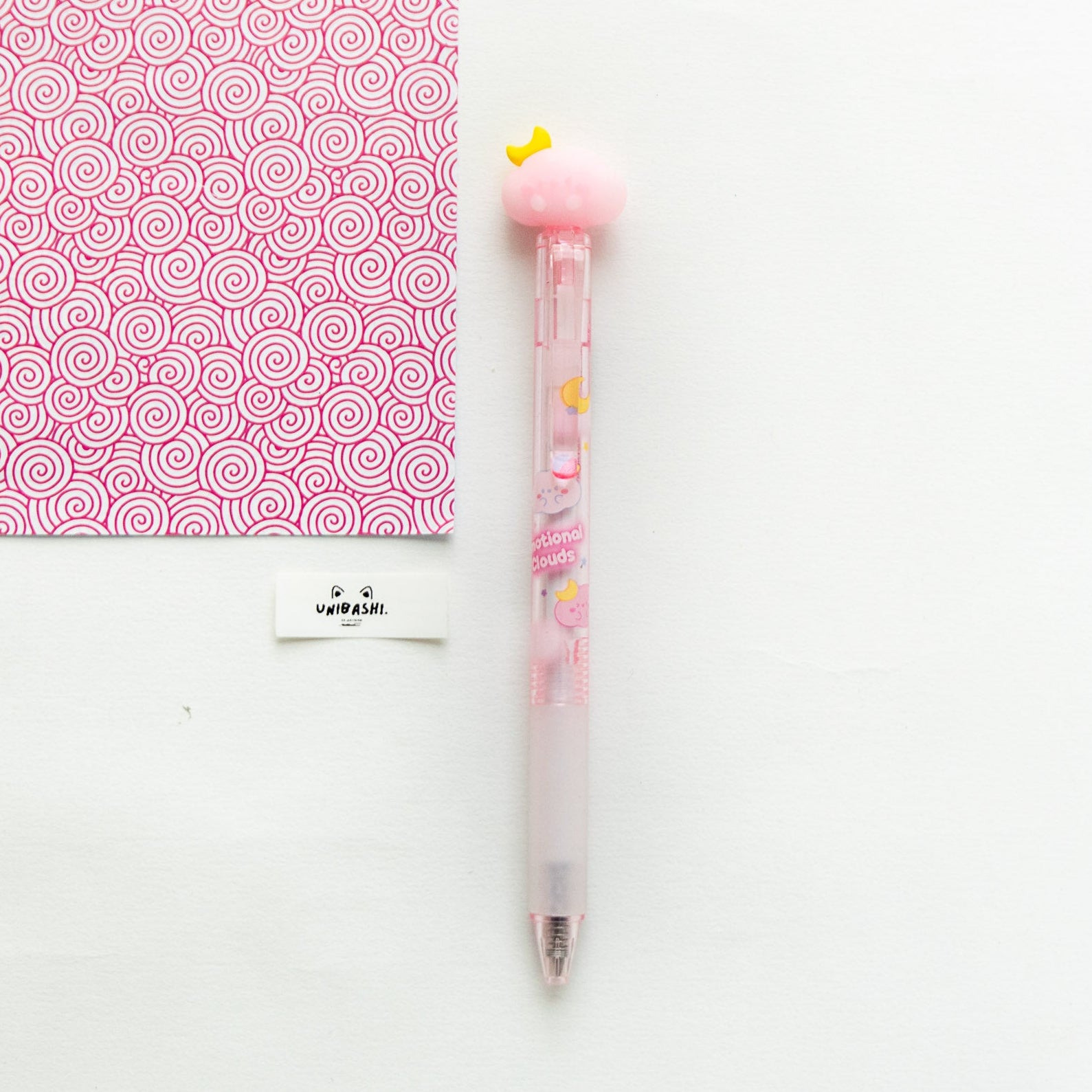 Stylo Gel Effaçable Kawaii - Nuages Rêveurs