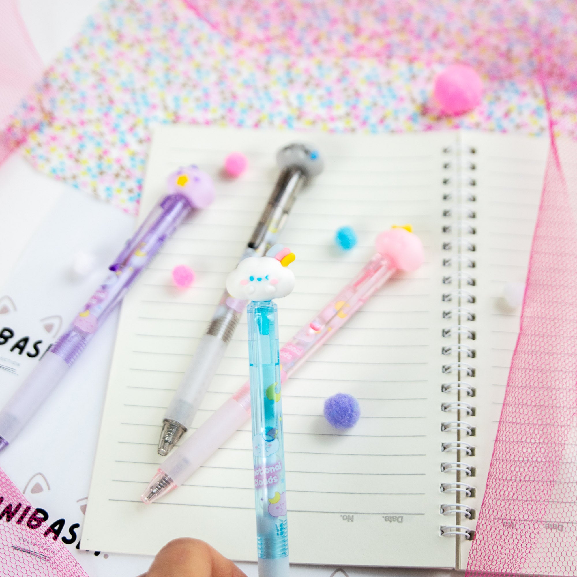 Stylo Gel Effaçable Kawaii - Nuages Rêveurs