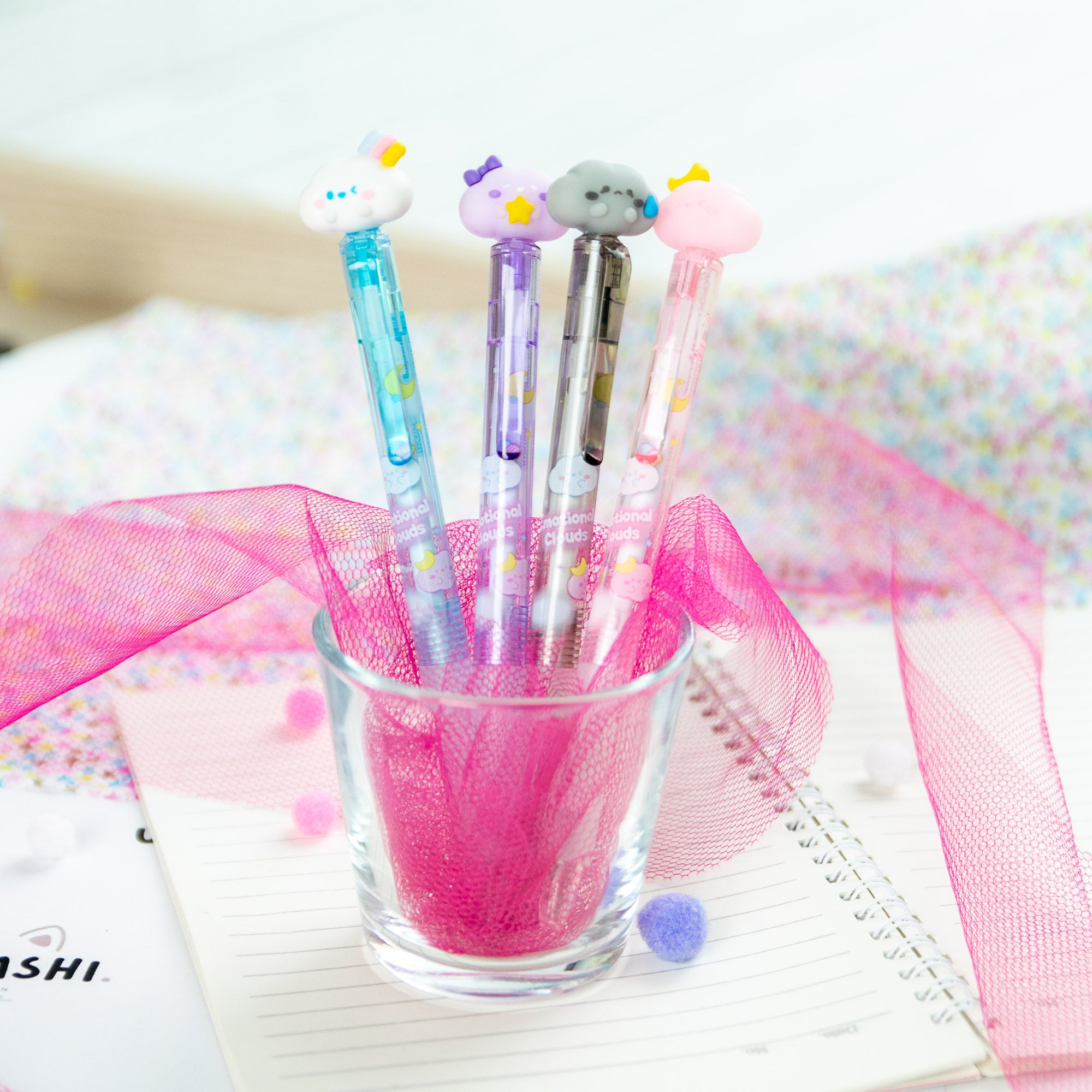 Stylo Gel Effaçable Kawaii - Nuages Rêveurs