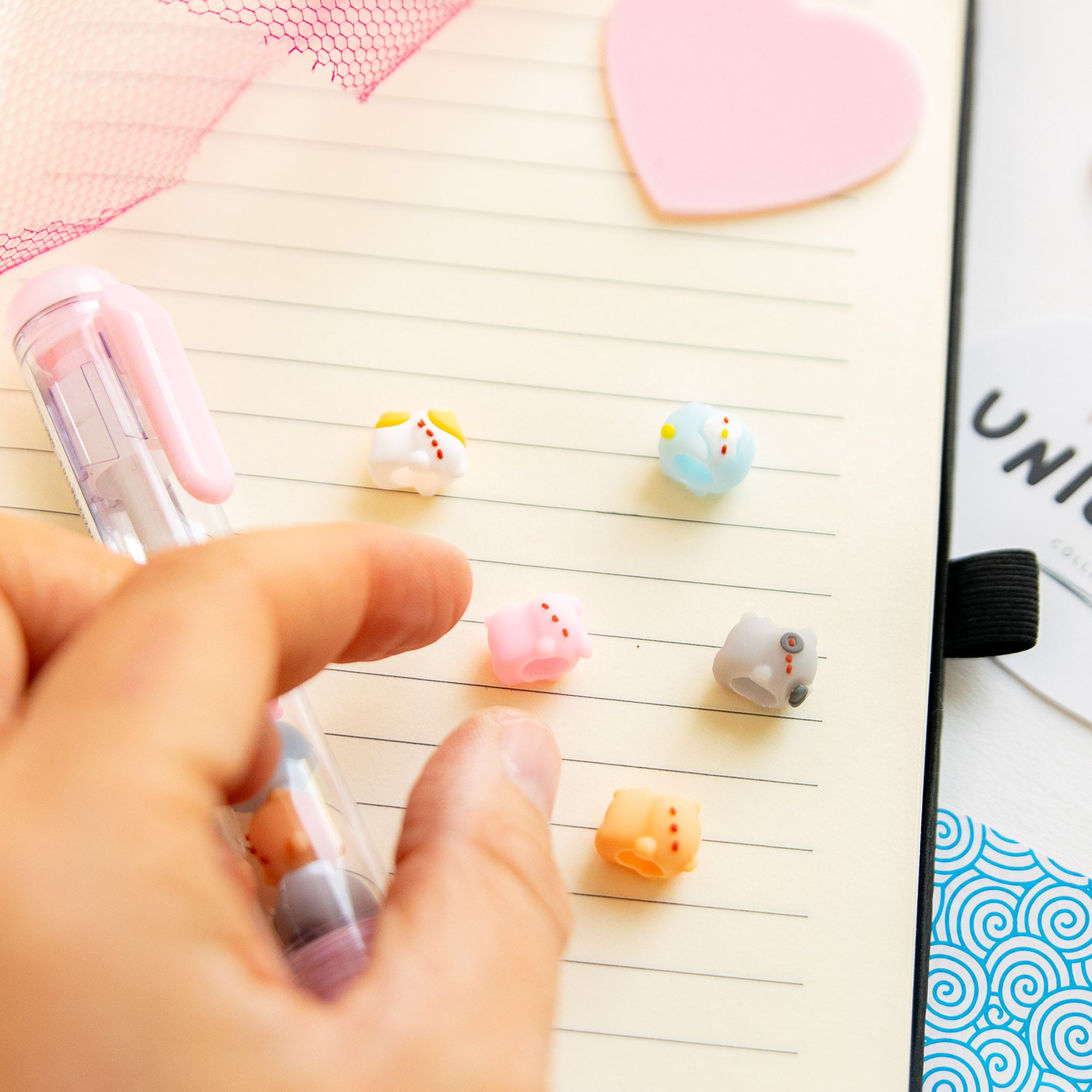 Stylo Kawaii - Mini Figurines Animaux Pastel