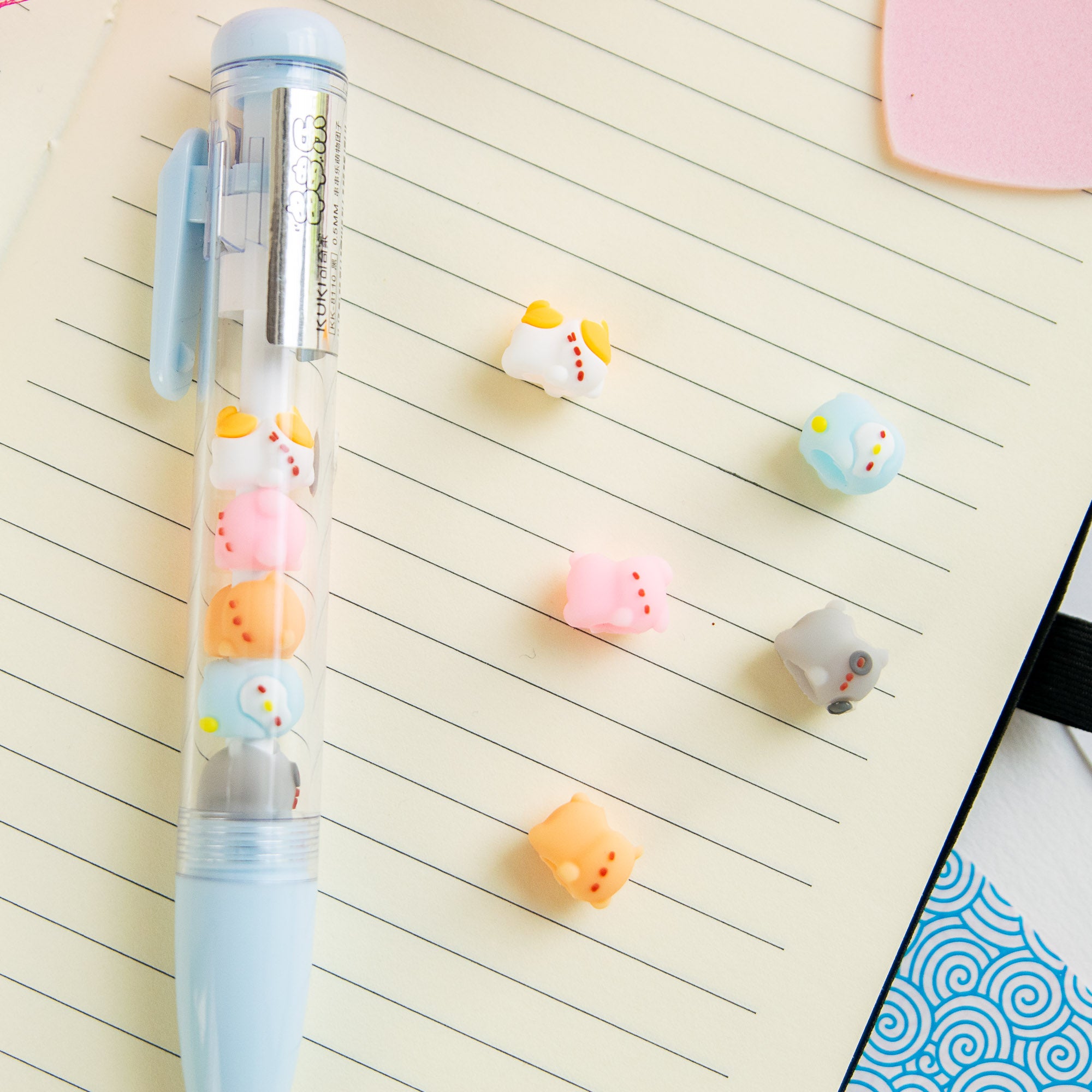 Stylo Kawaii - Mini Figurines Animaux Pastel
