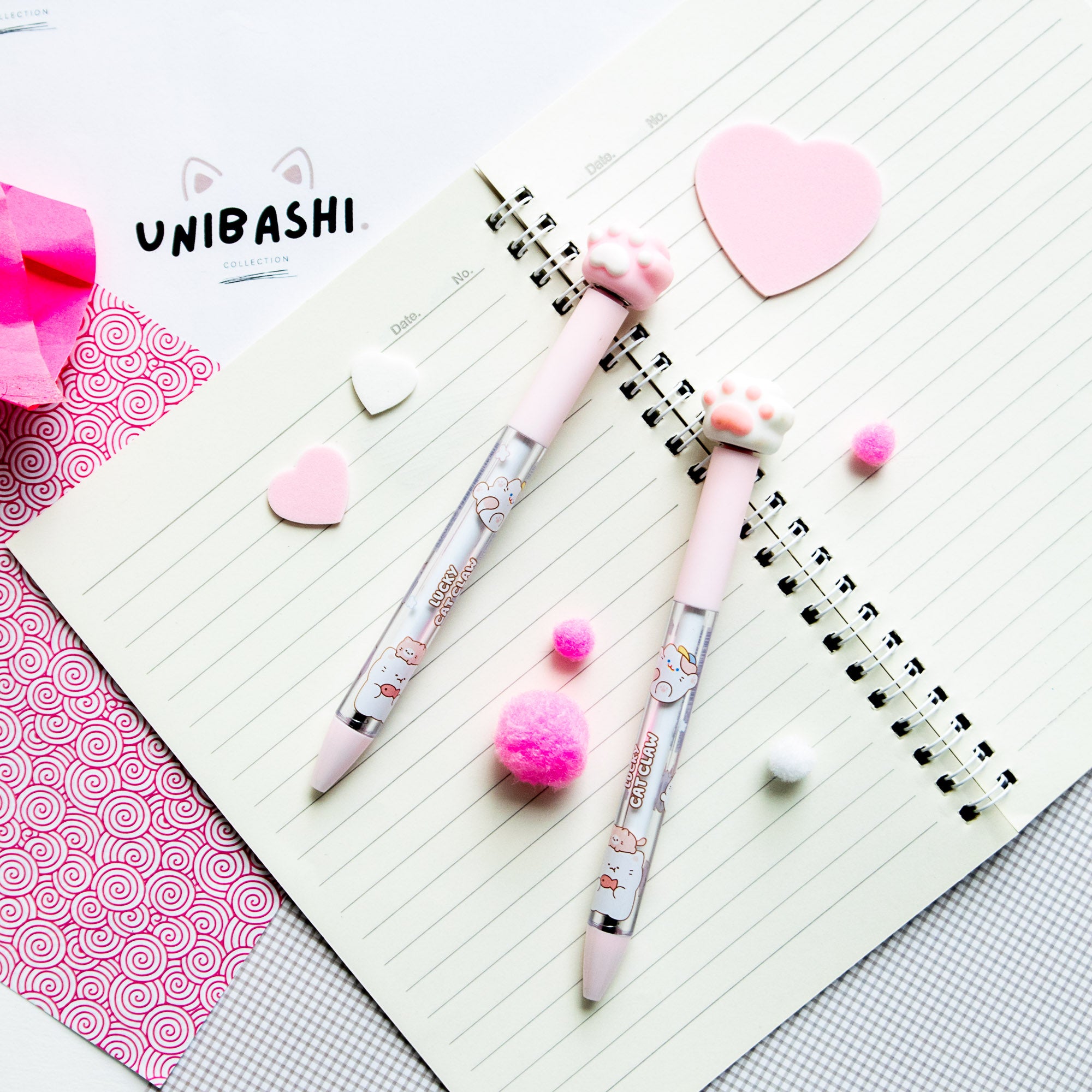 Stylo Gel Kawaii Anti Stress - Pattes de Chat Tournicoti