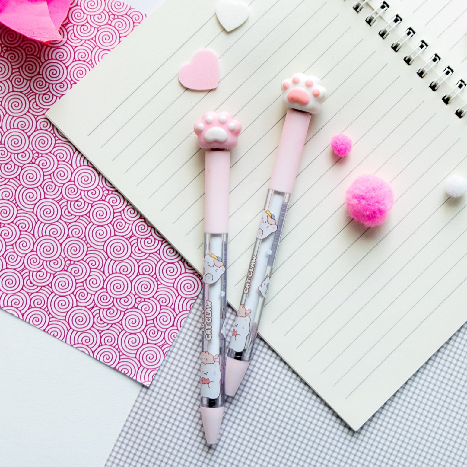 Stylo Gel Kawaii Anti Stress - Pattes de Chat Tournicoti