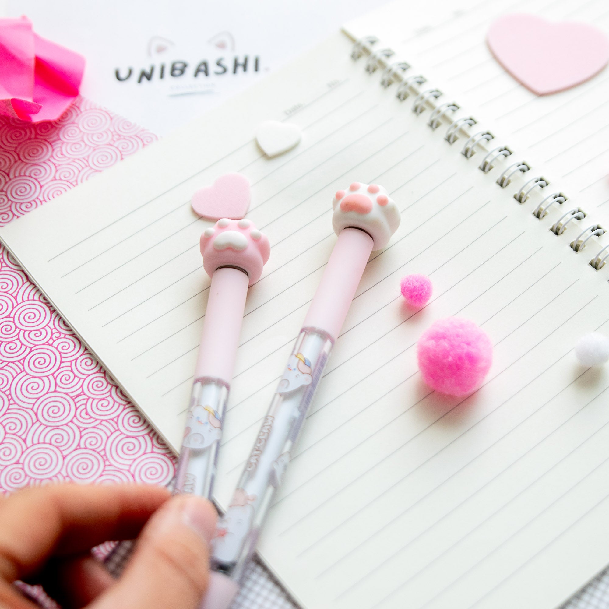 Stylo Gel Kawaii Anti Stress - Pattes de Chat Tournicoti