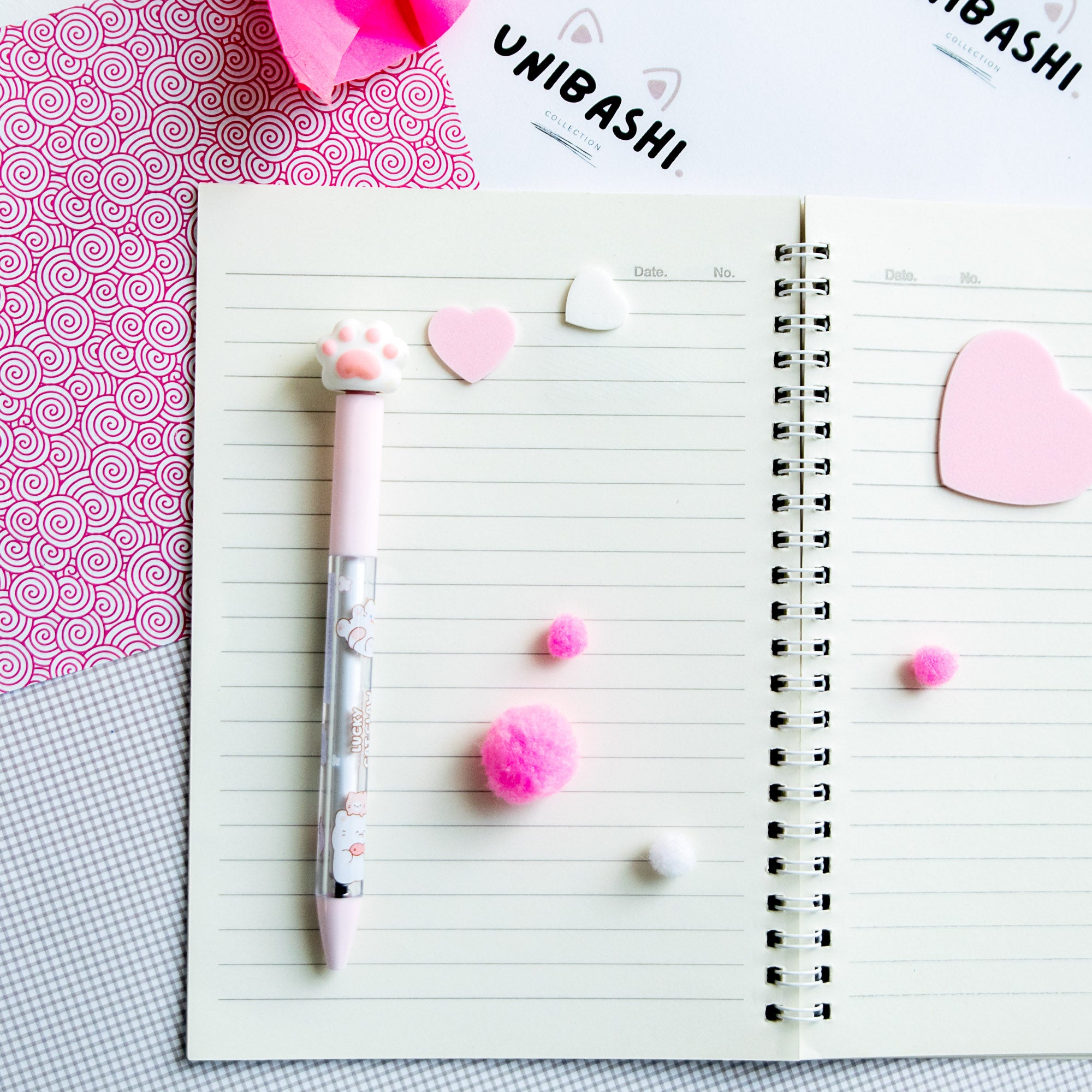 Stylo Gel Kawaii Anti Stress - Pattes de Chat Tournicoti