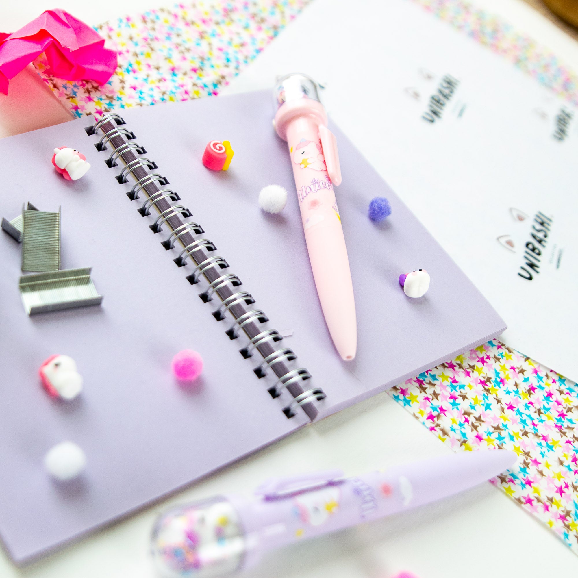 Stylo Kawaii Boule à neige – Licorne