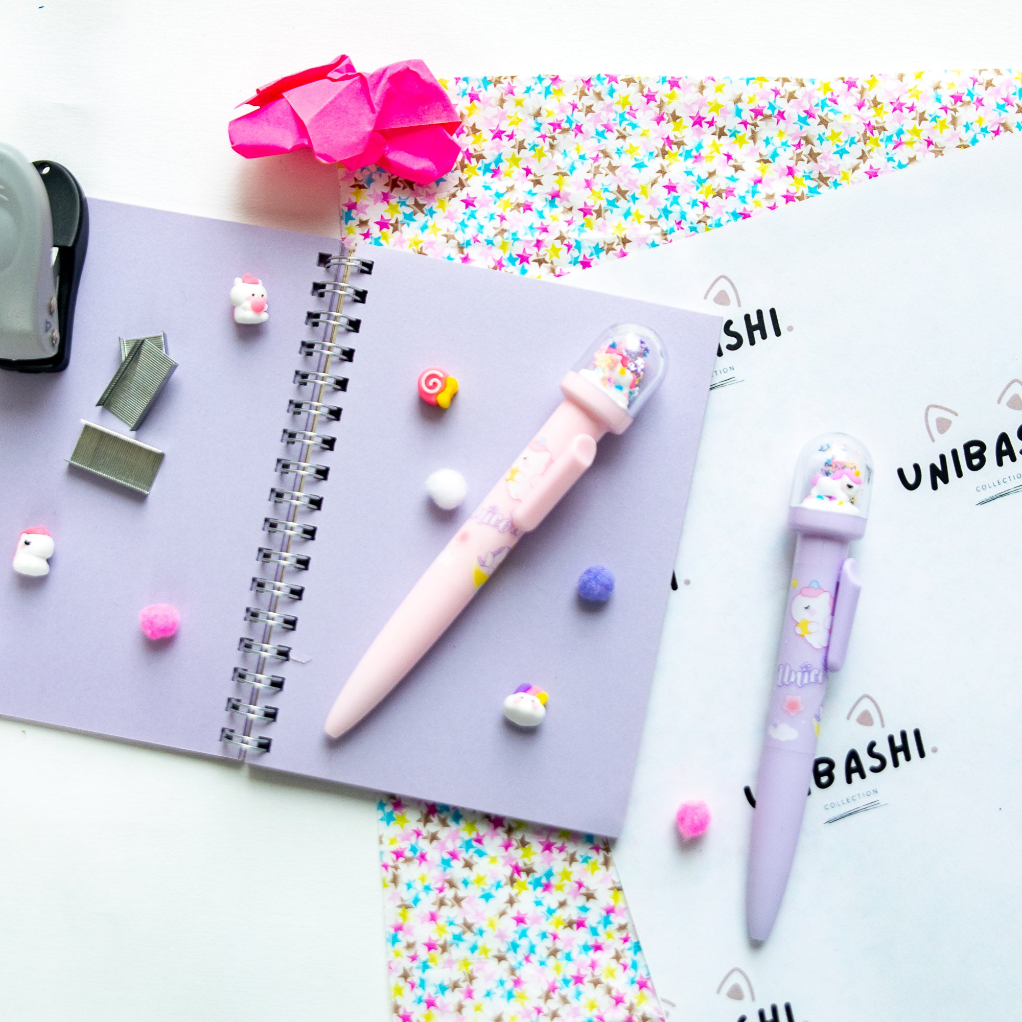 Stylo Kawaii Boule à neige – Licorne