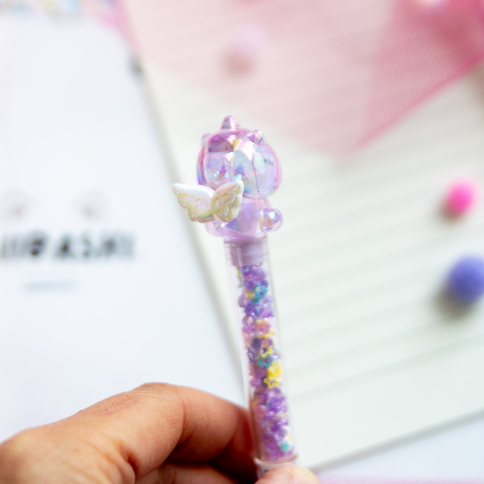 Stylo Gel Kawaii Cristal - Licorne & Paillettes