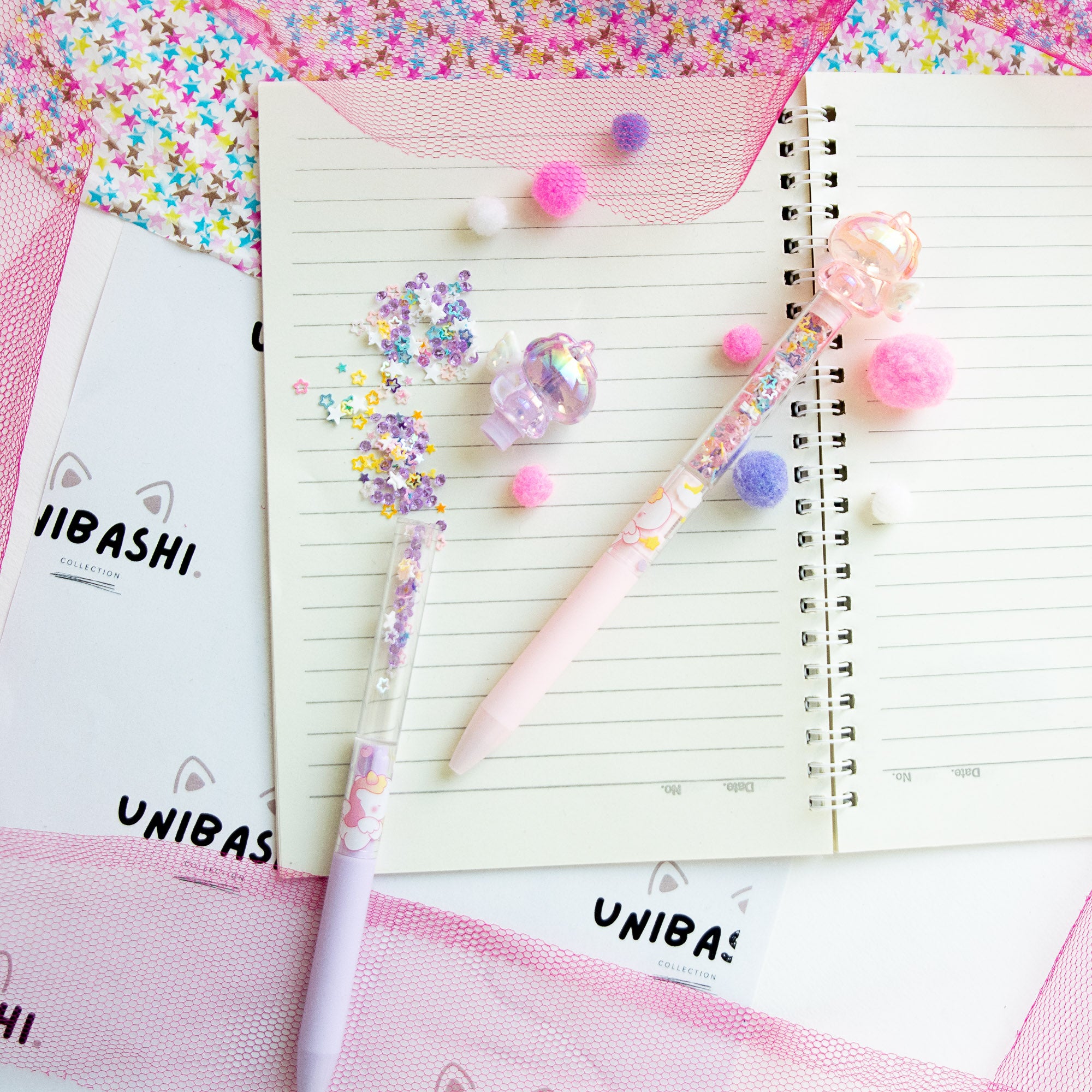 Stylo Gel Kawaii Cristal - Licorne & Paillettes