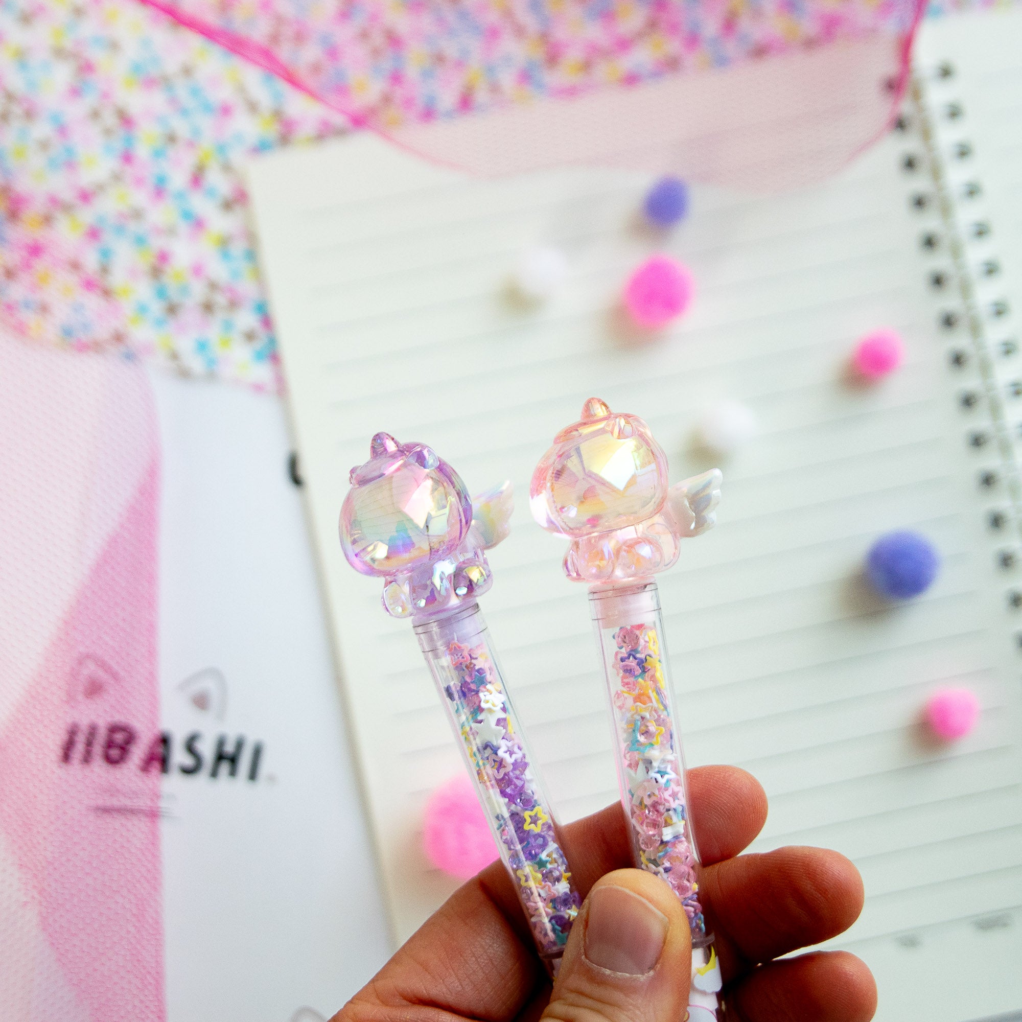 Stylo Gel Kawaii Cristal - Licorne & Paillettes