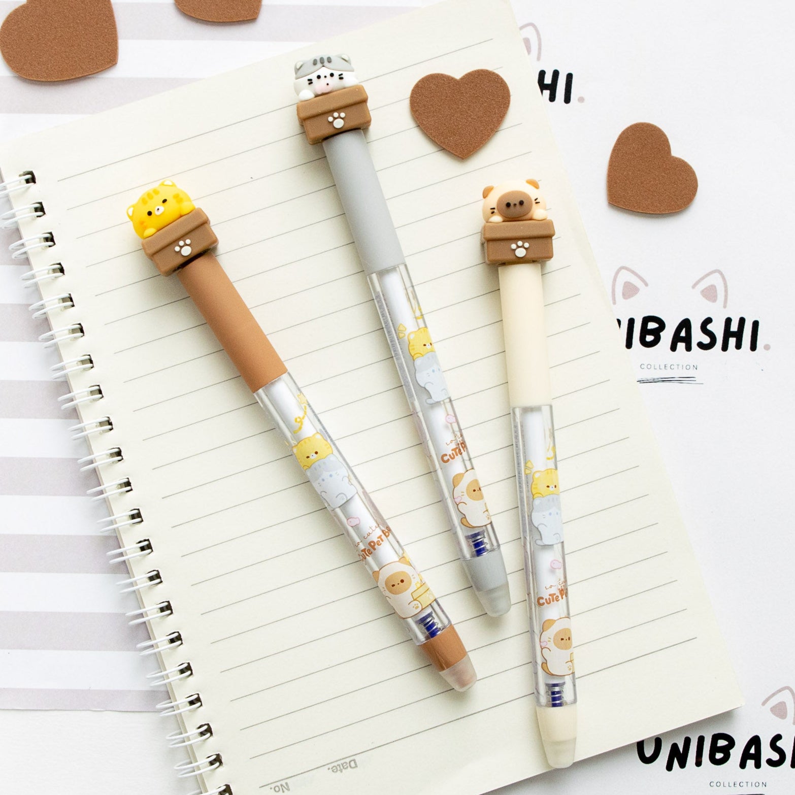 Stylo Effaçable et Anti Stress - Chat Curieux Tournicoti