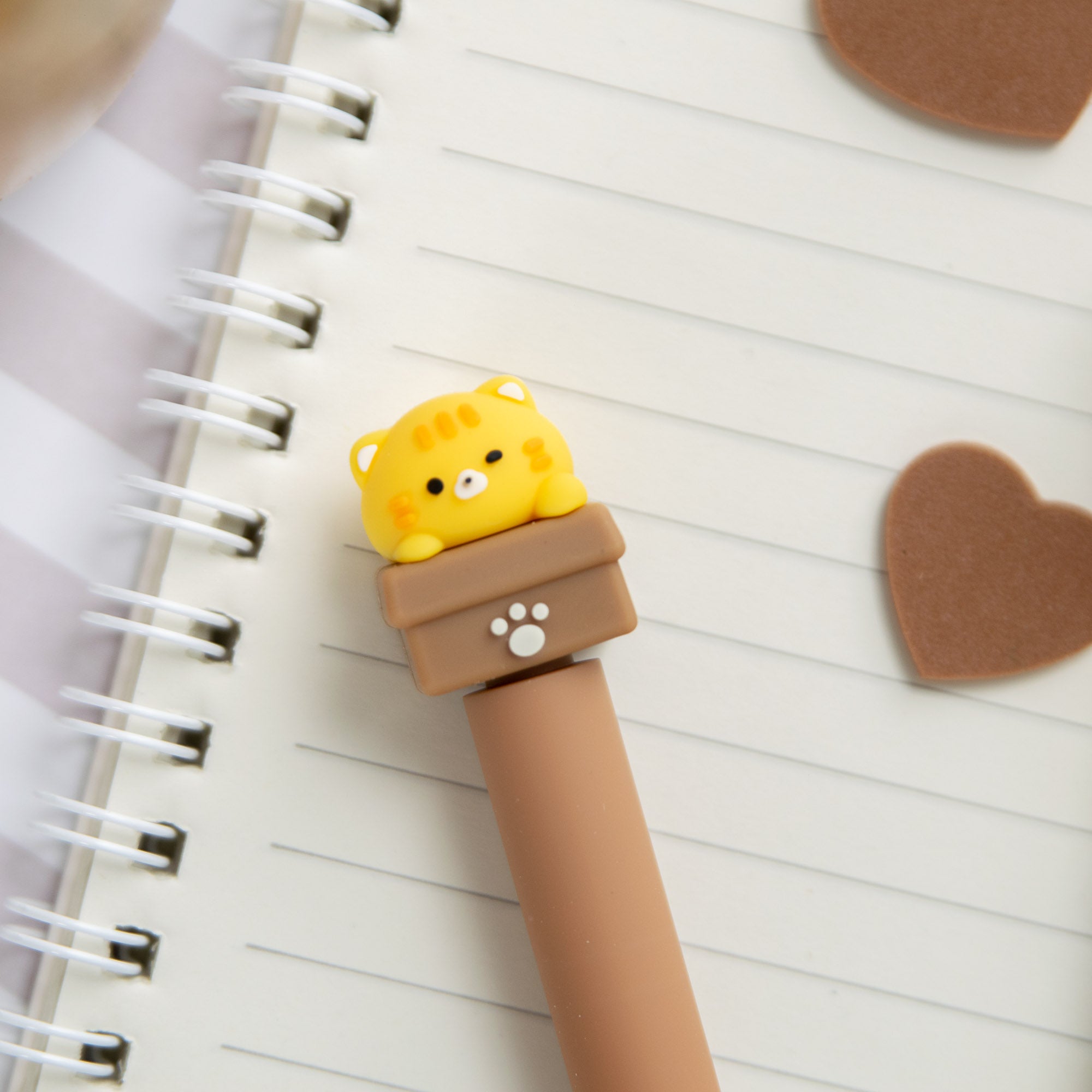 Stylo Effaçable et Anti Stress - Chat Curieux Tournicoti