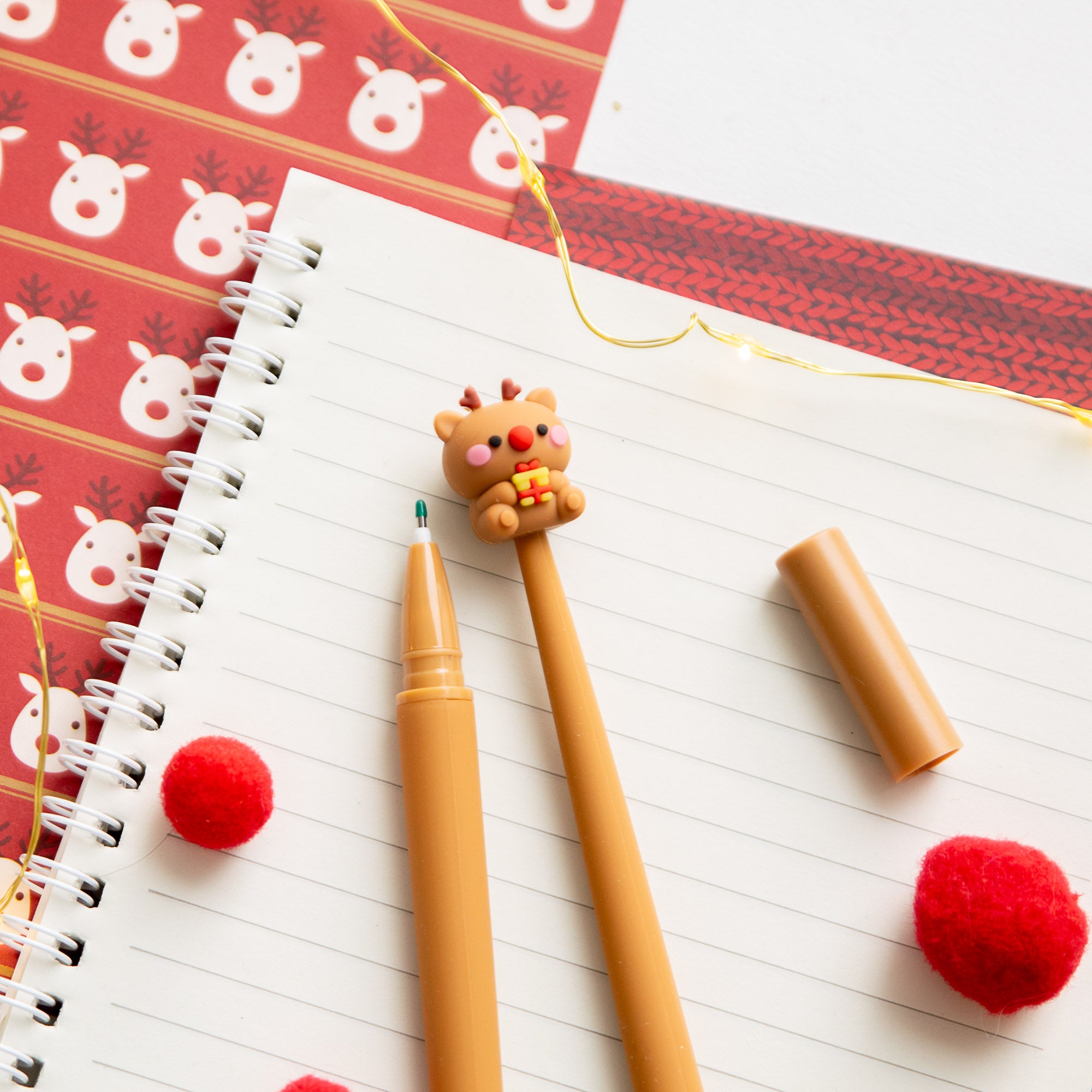 Stylo Souple à Secouer - Renne Noël