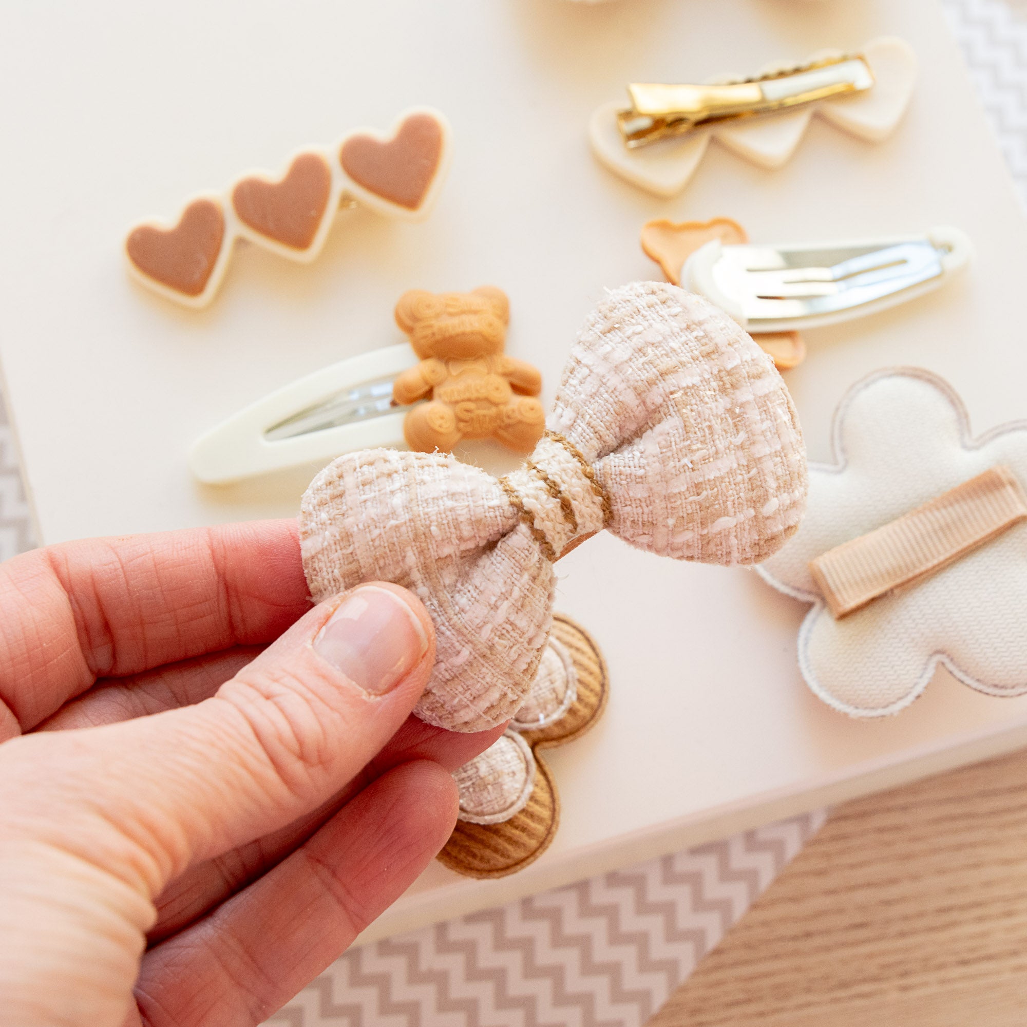 Pinces à cheveux Ourson & Coeur
