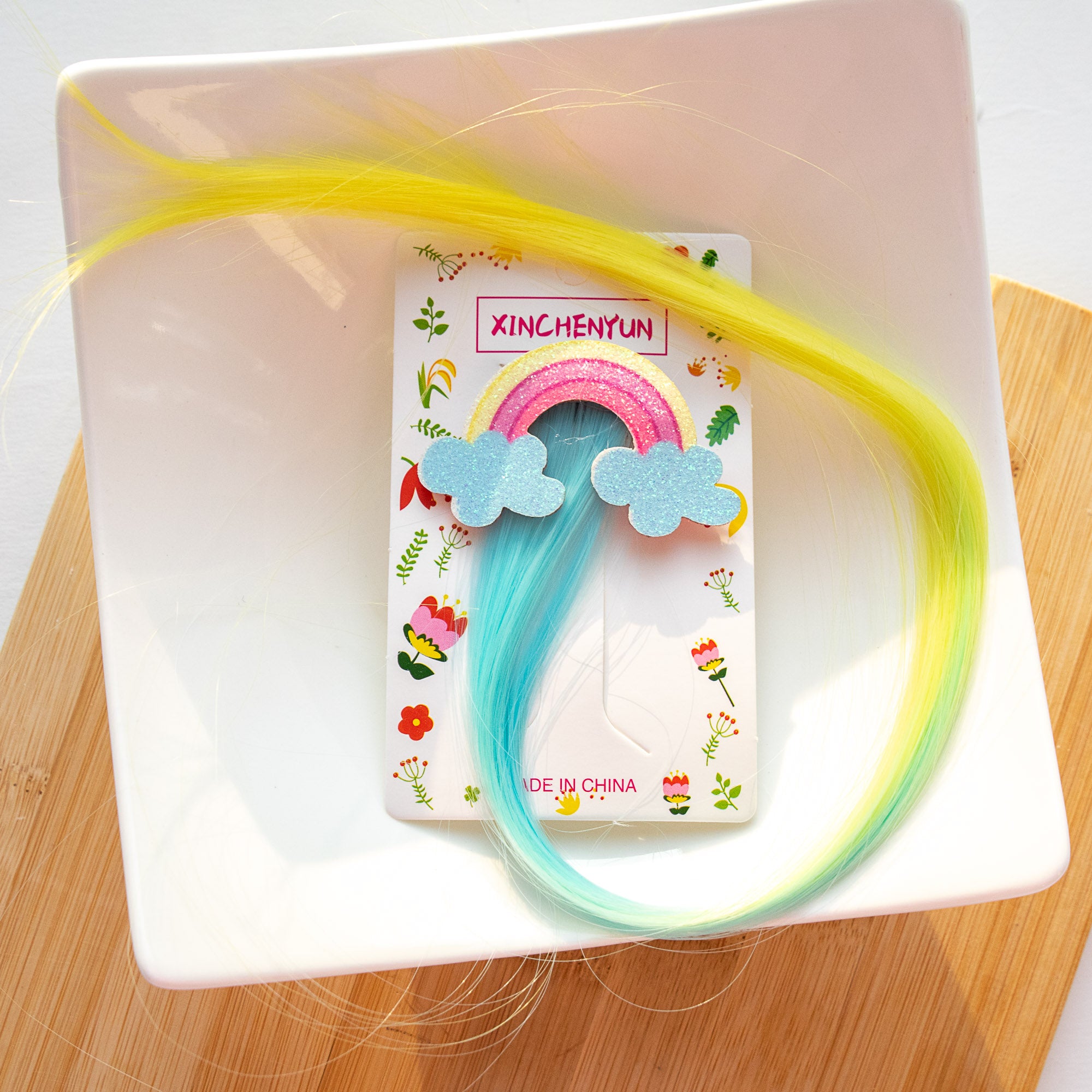 Pince à Cheveux Mèche Colorée Arc-en-ciel