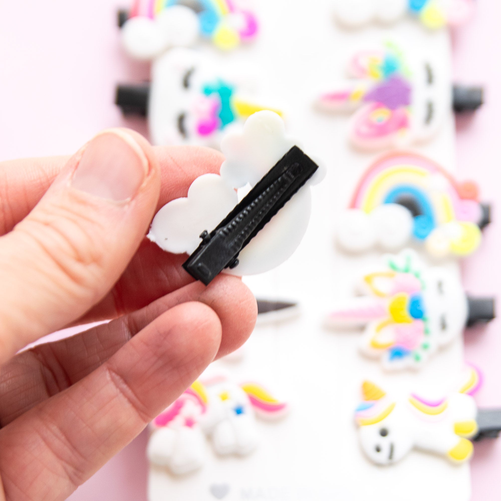 Pinces à cheveux Fleurs, Bonbons & Arc-en-Ciel, 10 pièces