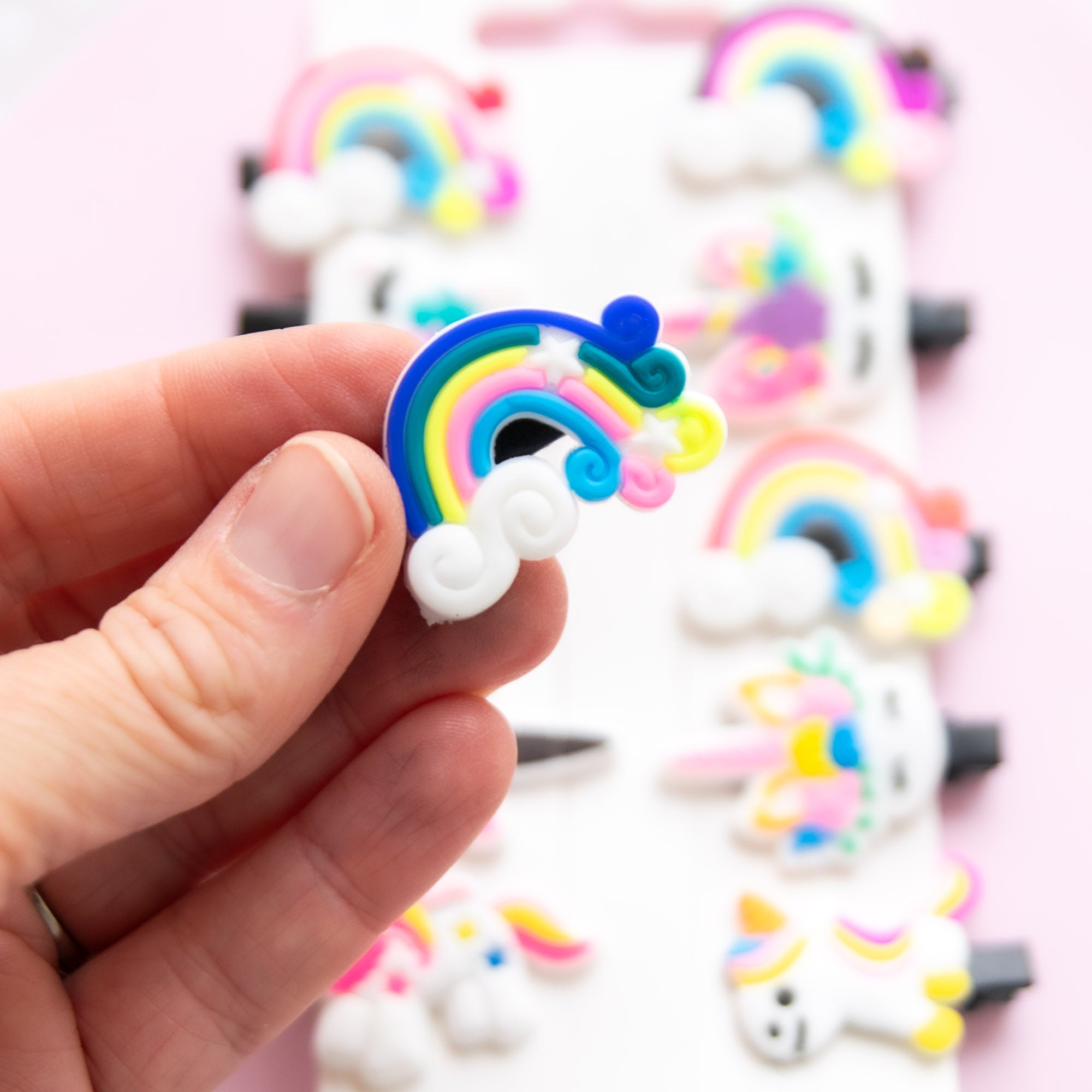 Pinces à cheveux Licornes & Arc-en-ciel, 10 pièces