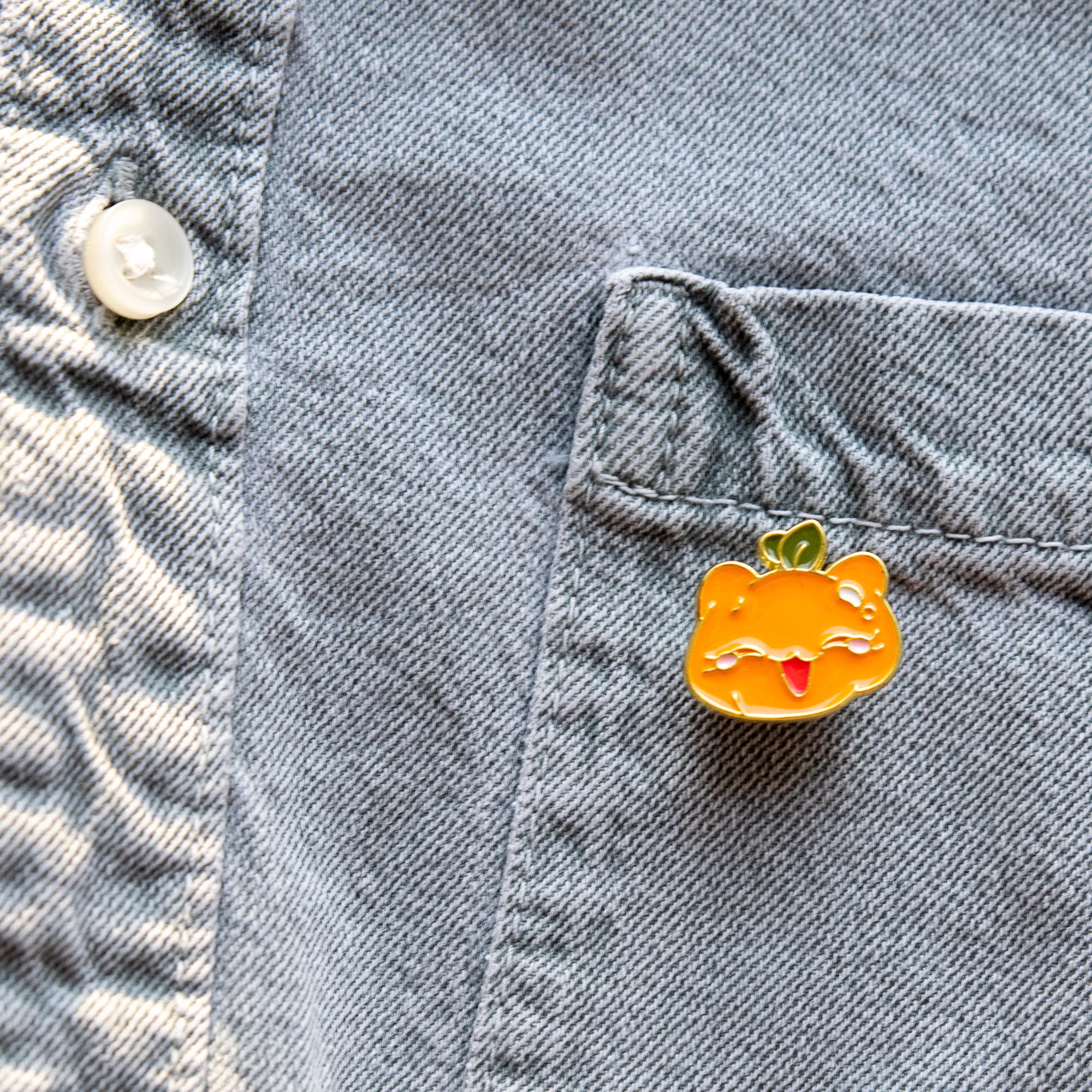 Pin's Chat Tête de Citrouille