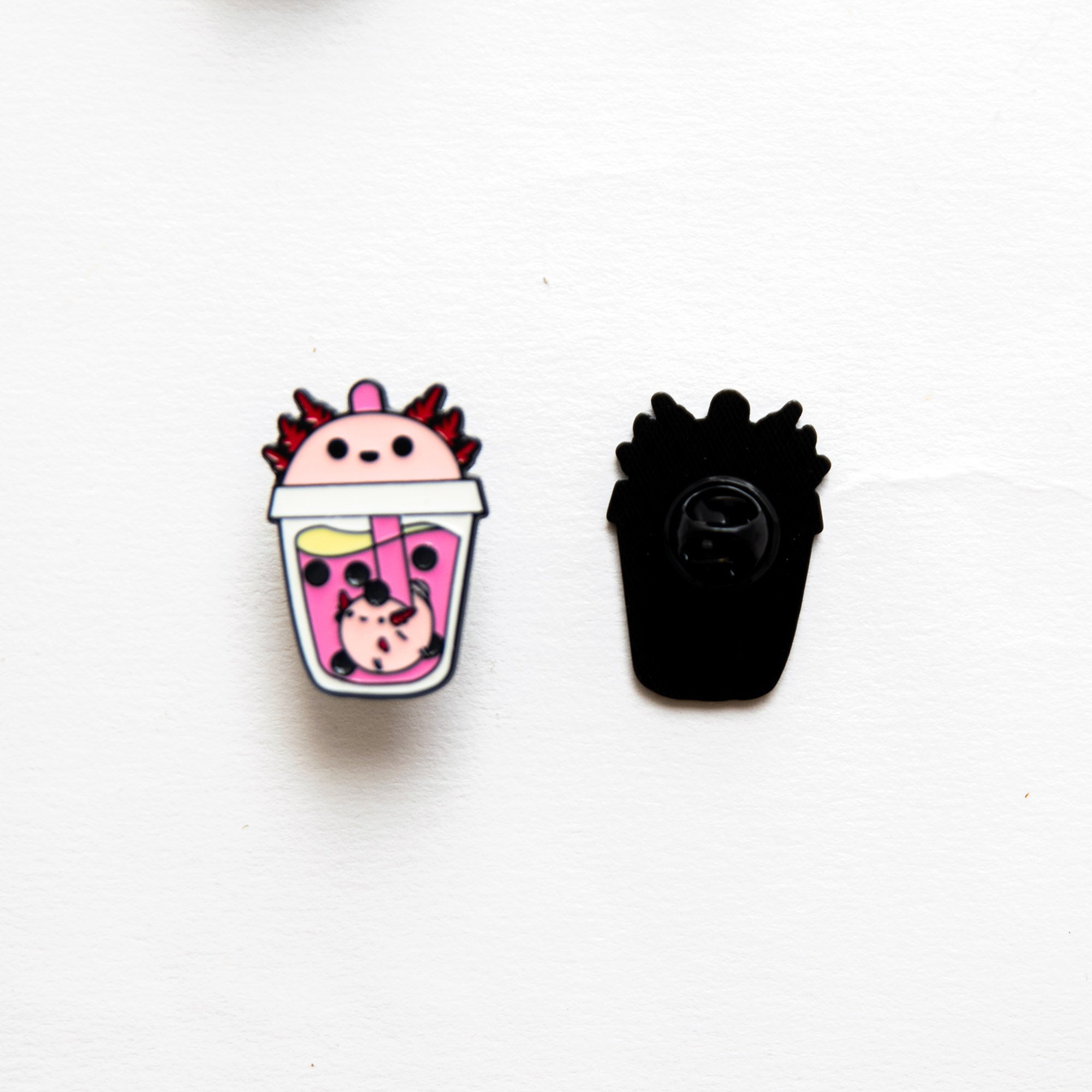 Pin's Bubble Tea Axolotl