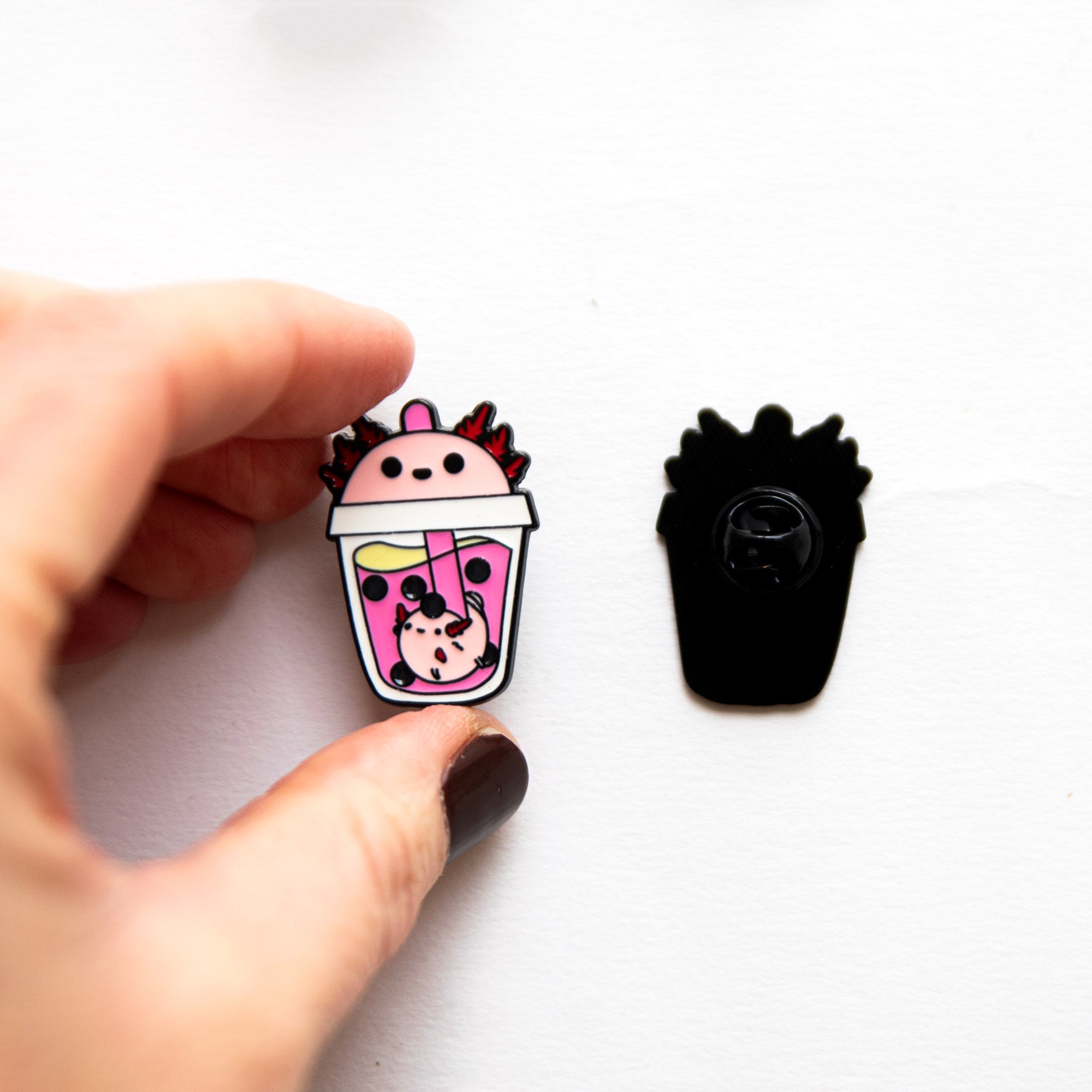 Pin's Bubble Tea Axolotl