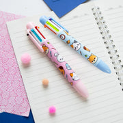 Stylo Kawaii 6 couleurs - Chien, Chat & Lapin