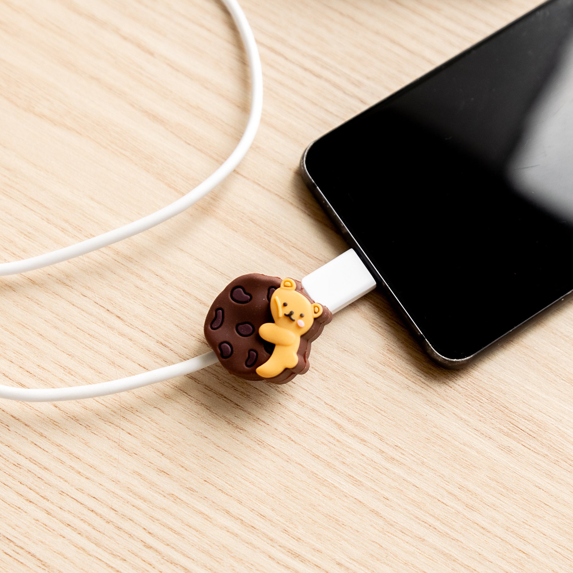 Protège-câble Kawaii USB Ourson & Biscuit