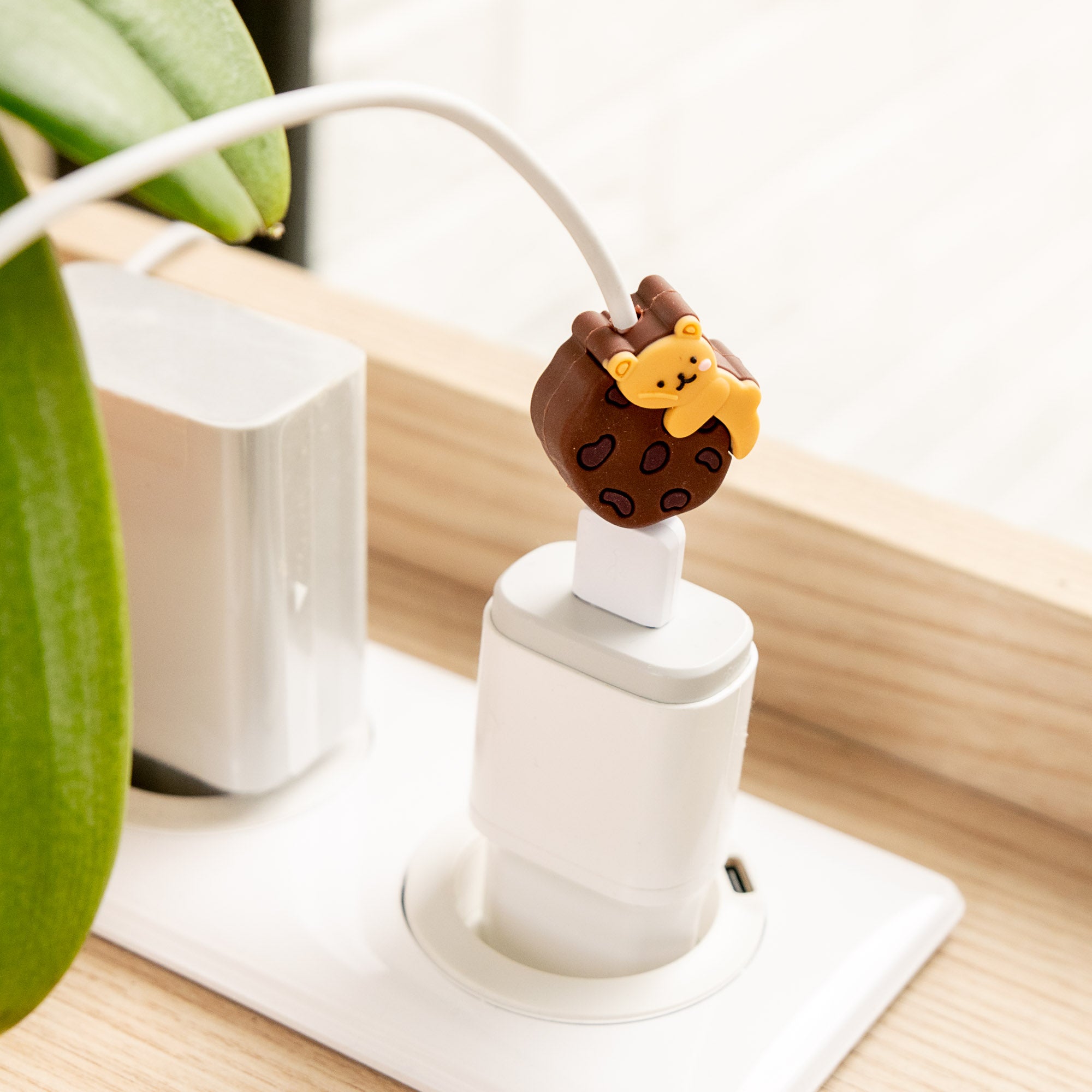 Protège-câble Kawaii USB Ourson & Biscuit