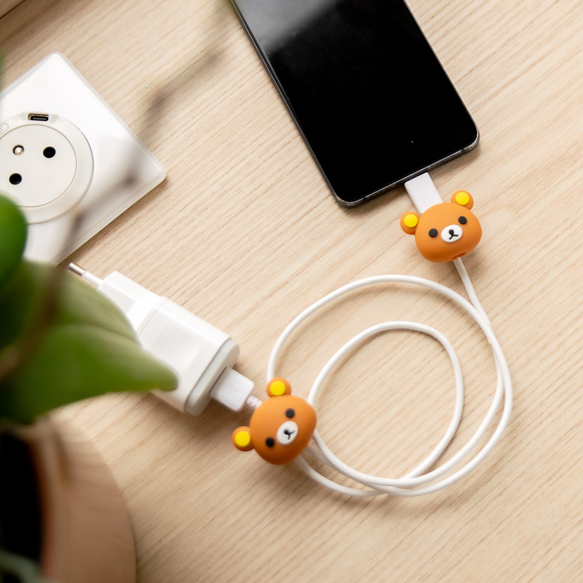 Protège-câble Kawaii USB Ourson