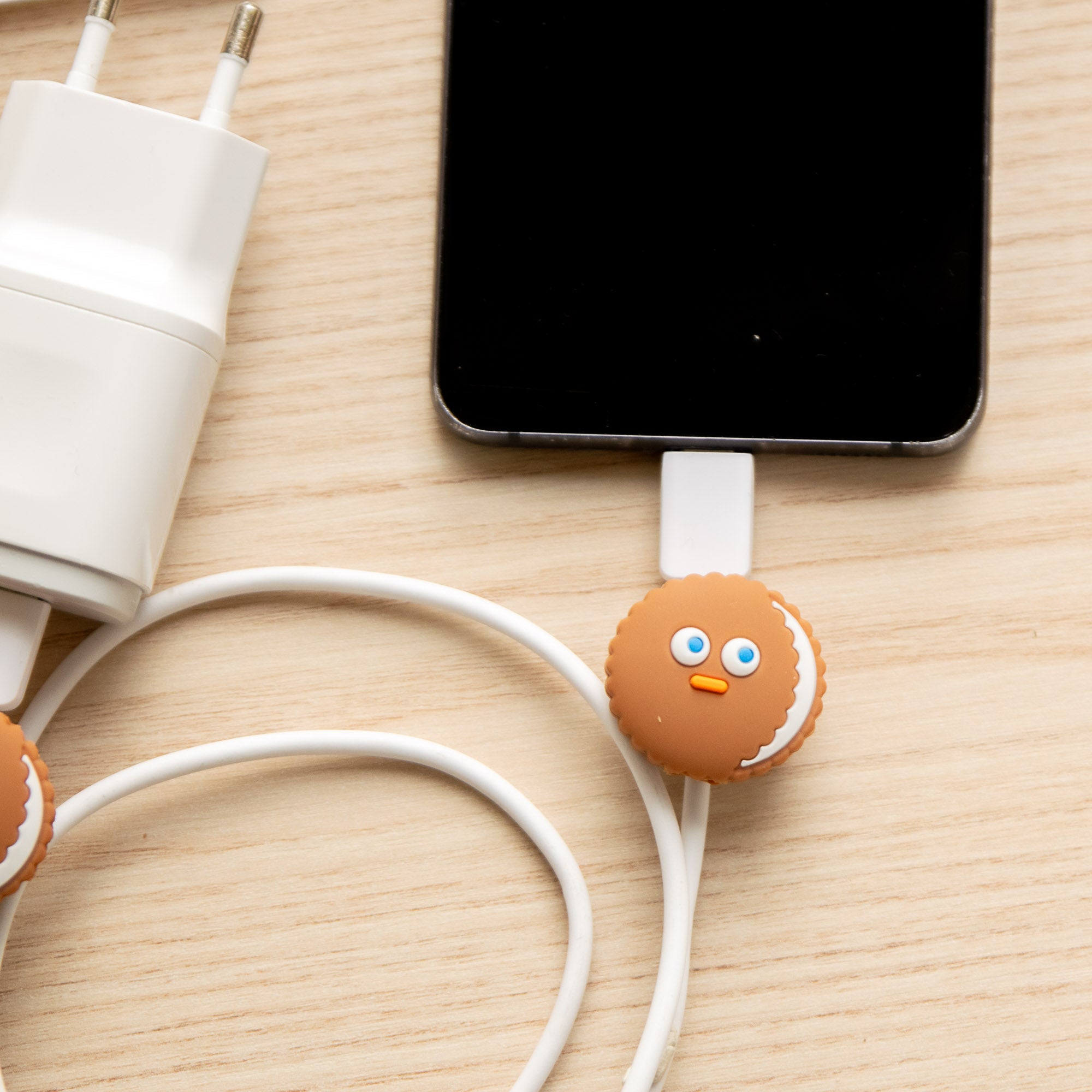 Protège-câble Kawaii USB Biscuit Type Oréo