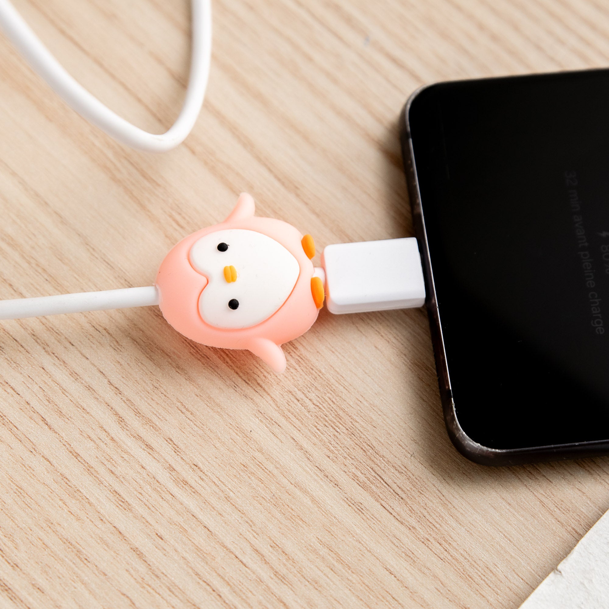 Protège-câble Kawaii USB Pingouin