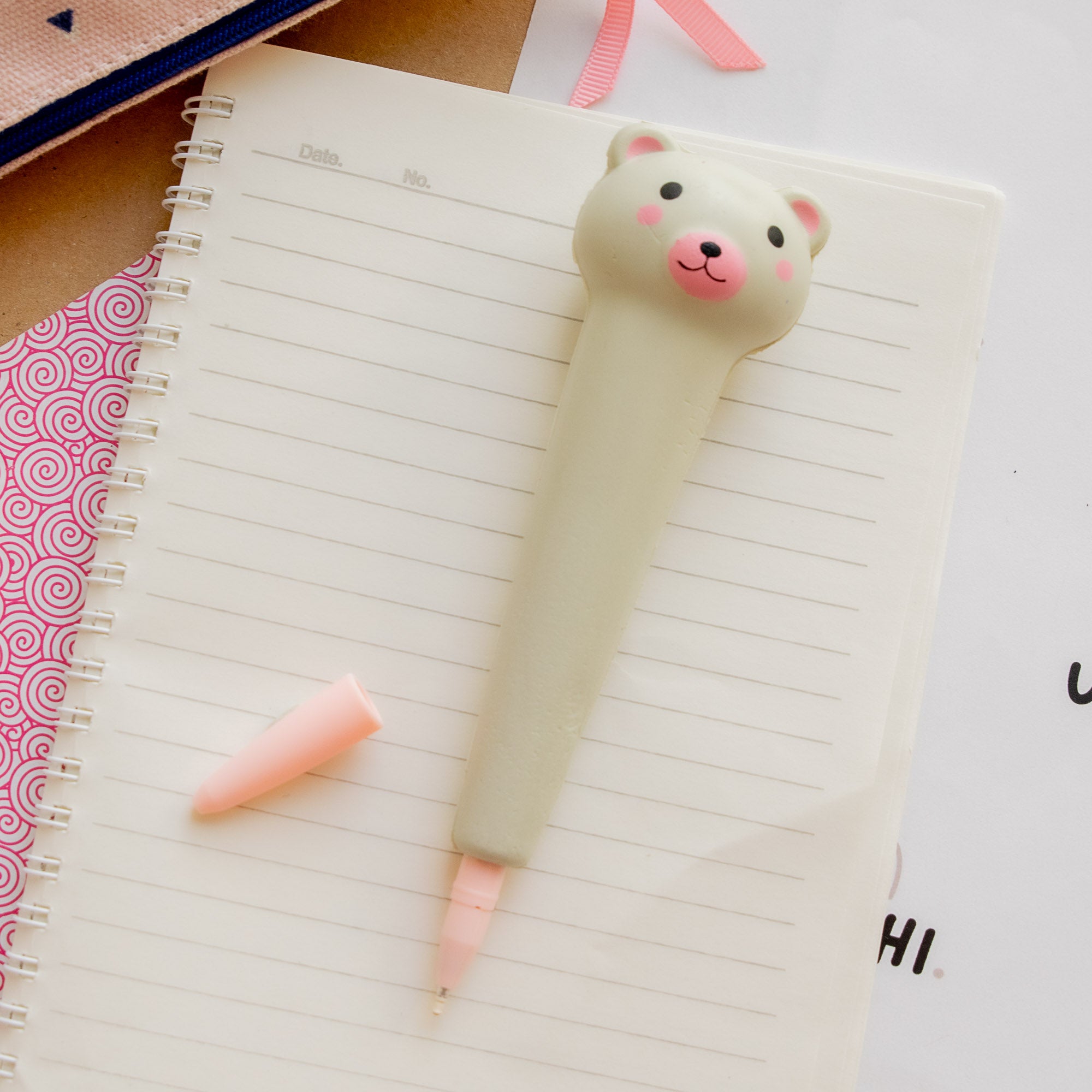 Stylo Squishy Anti-stress Ourson