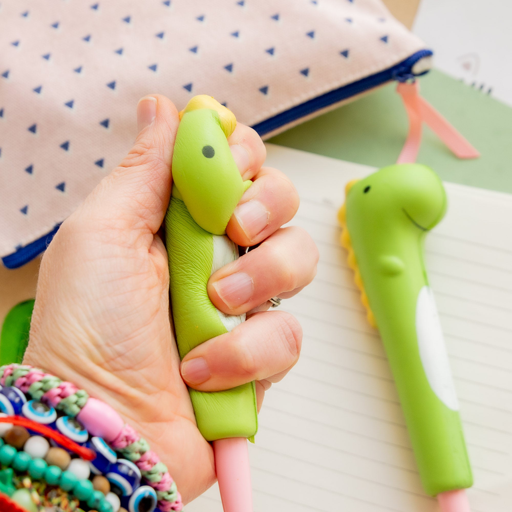 Stylo Squishy Anti-stress Dinosaure