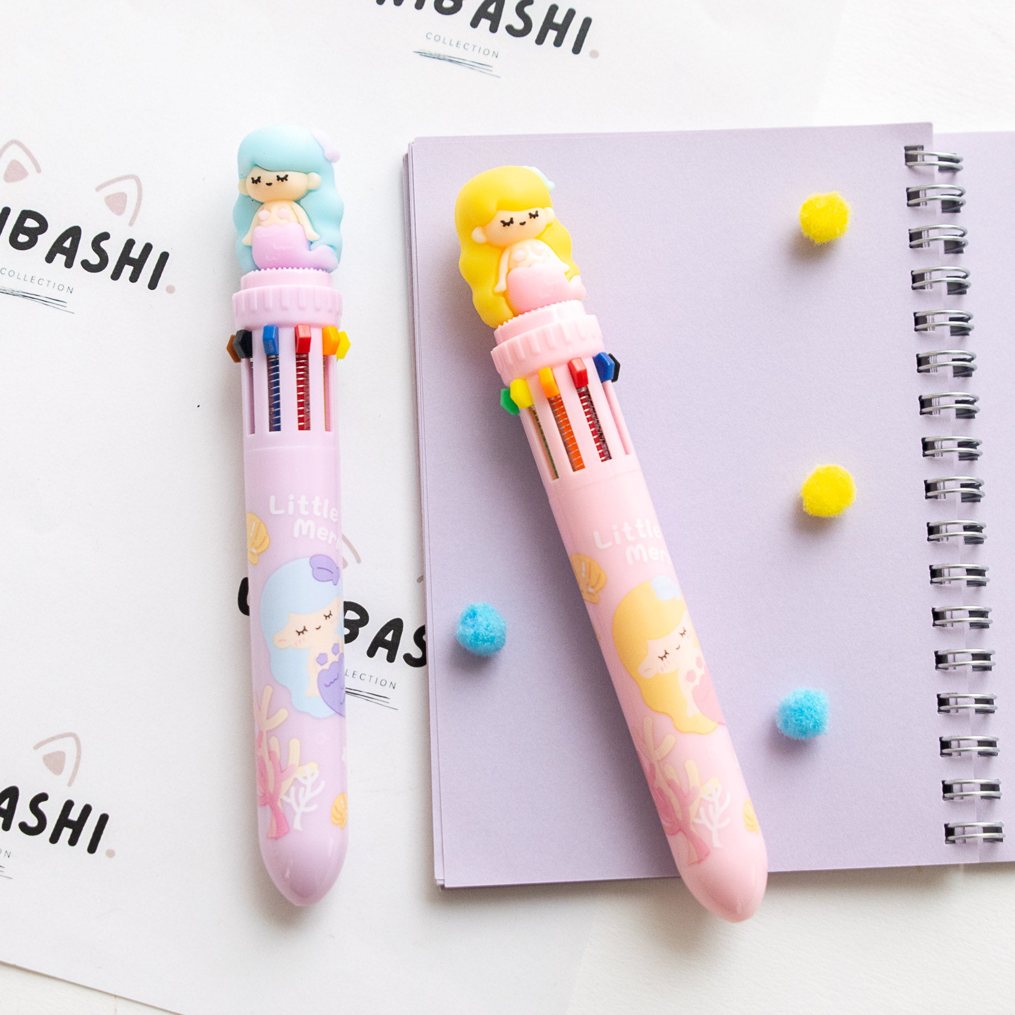 Stylo Kawaii 10 couleurs - Sirène