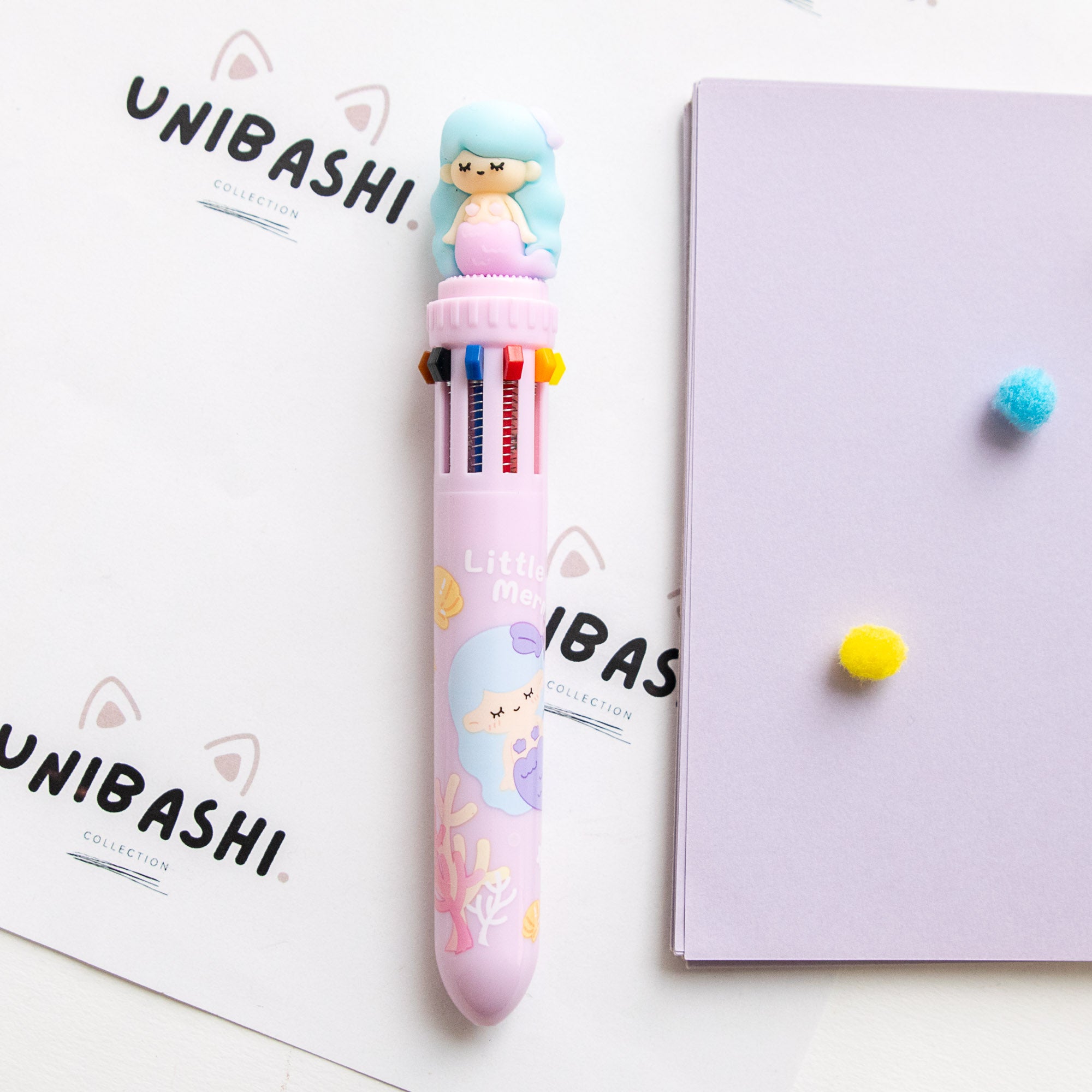 Stylo Kawaii 10 couleurs - Sirène