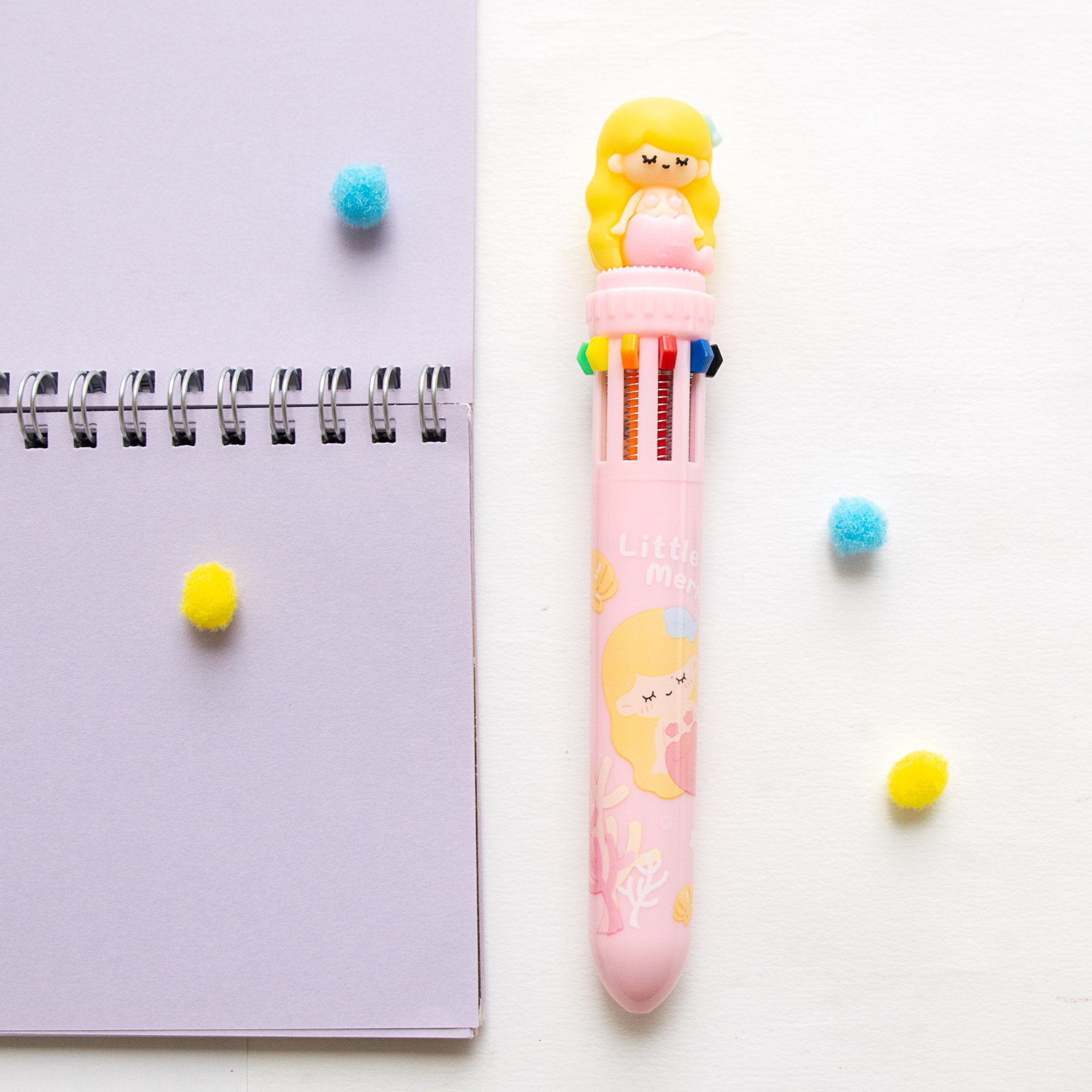 Stylo Kawaii 10 couleurs - Sirène