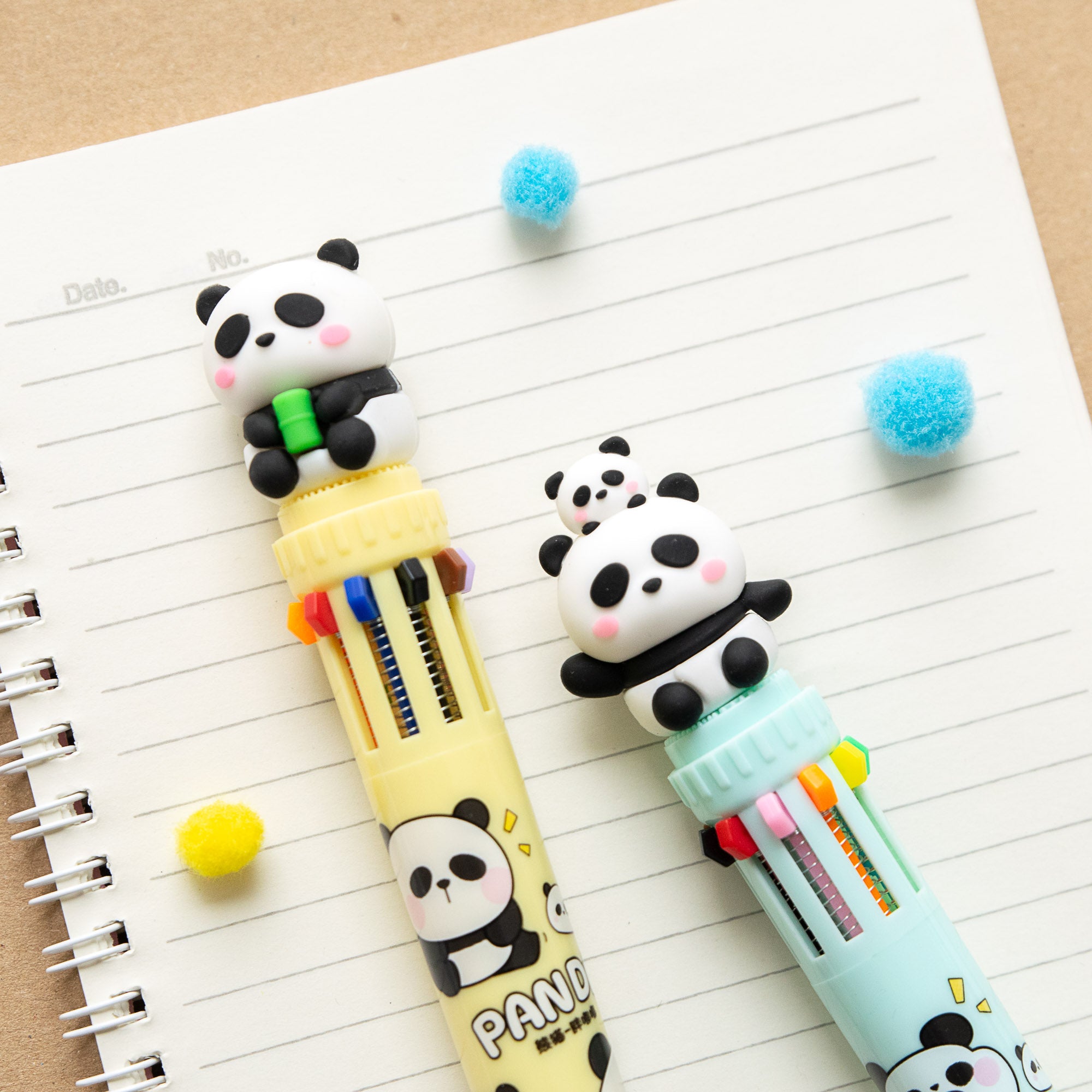 Stylo Kawaii 10 couleurs - Panda