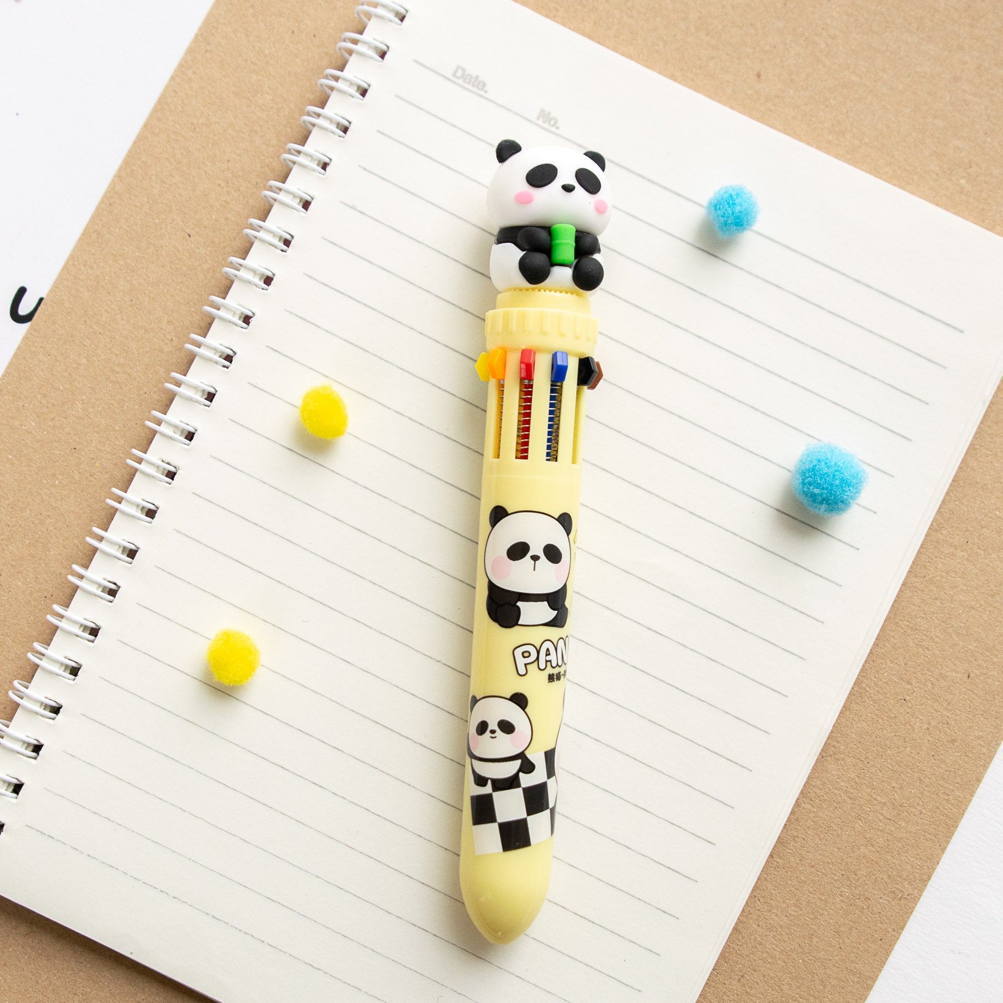Stylo Kawaii 10 couleurs - Panda