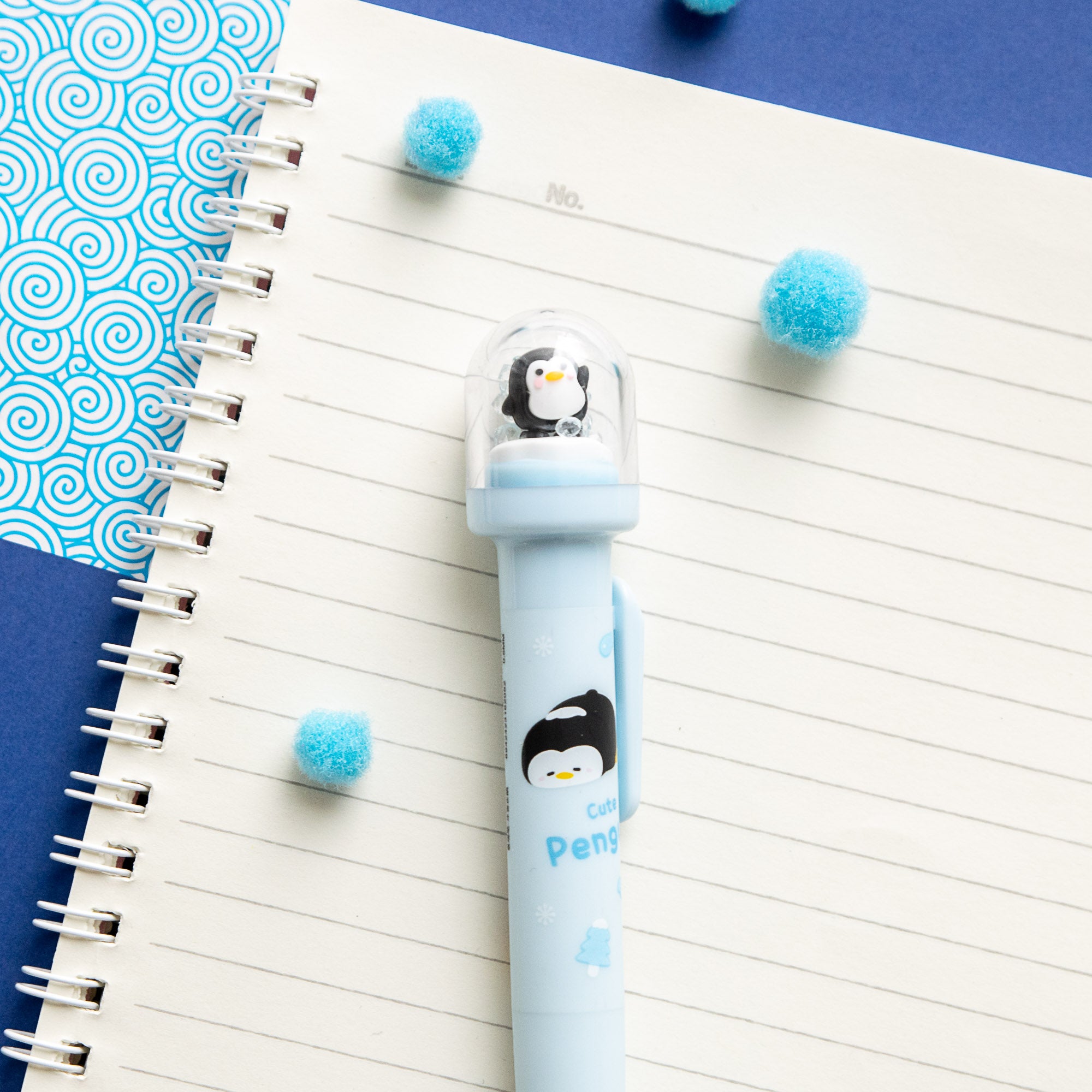 Stylo Kawaii Boule à neige – Pingouin