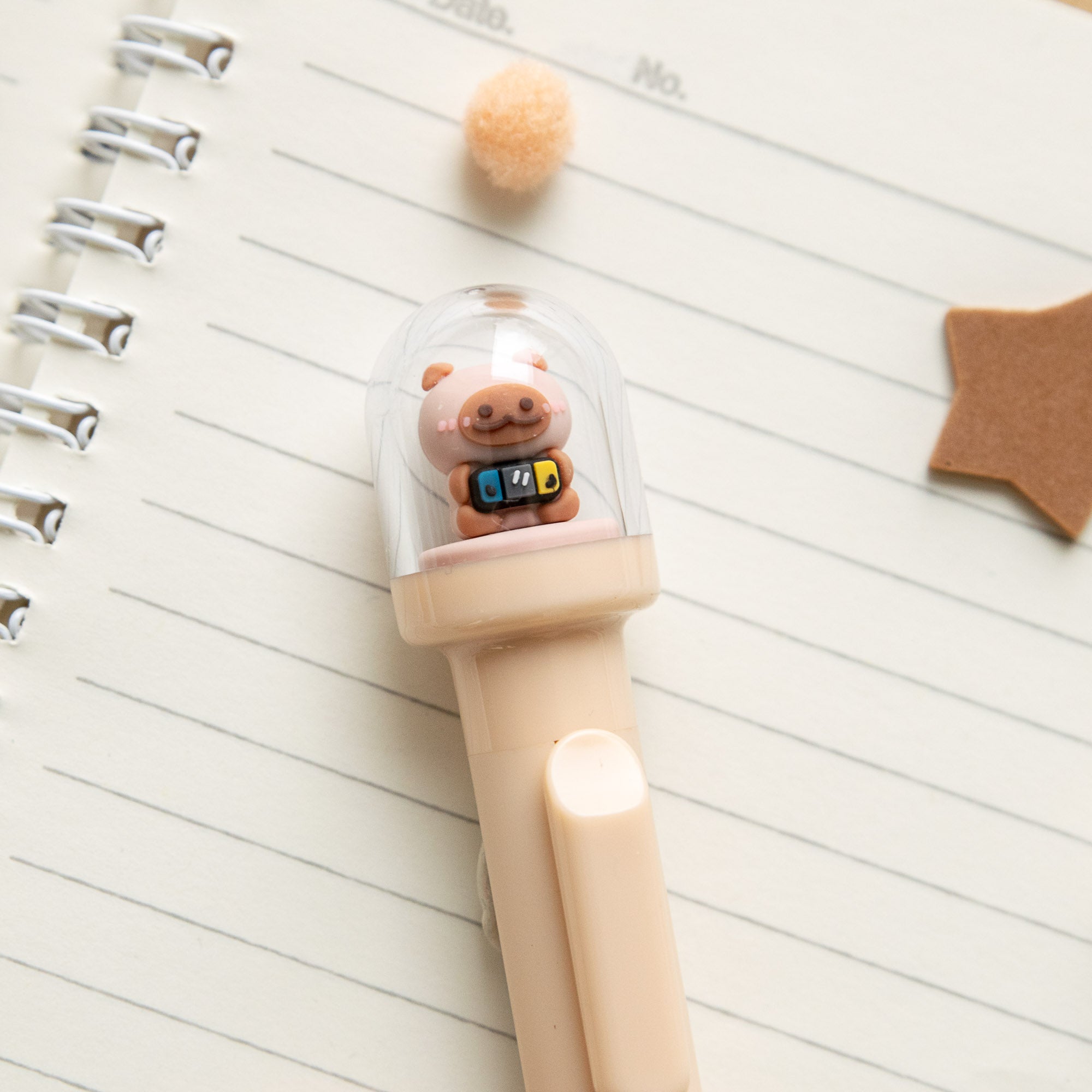Stylo Kawaii Boule à neige – Doggy Cat