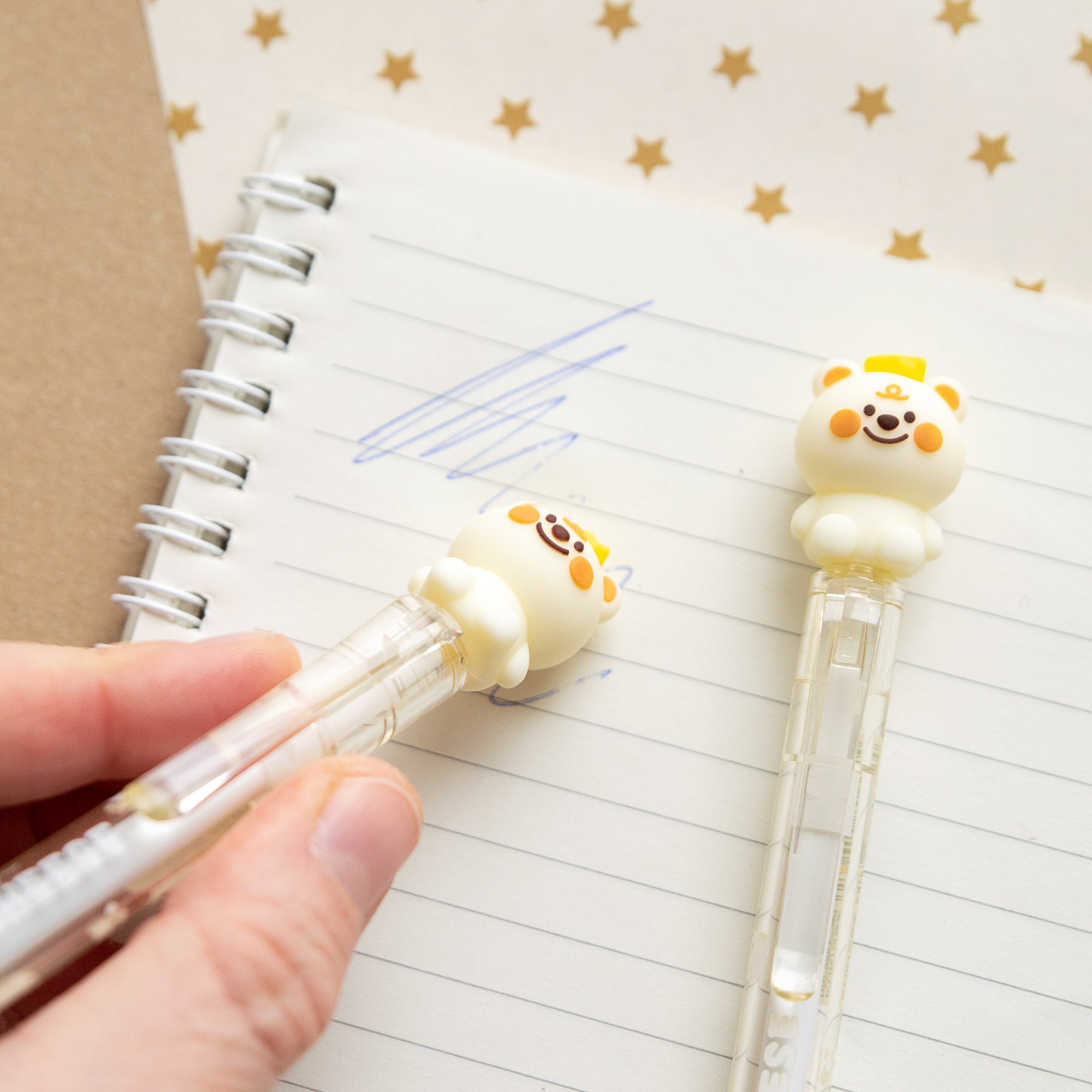 Stylo Gel Effaçable Kawaii - Ourson & Fromage