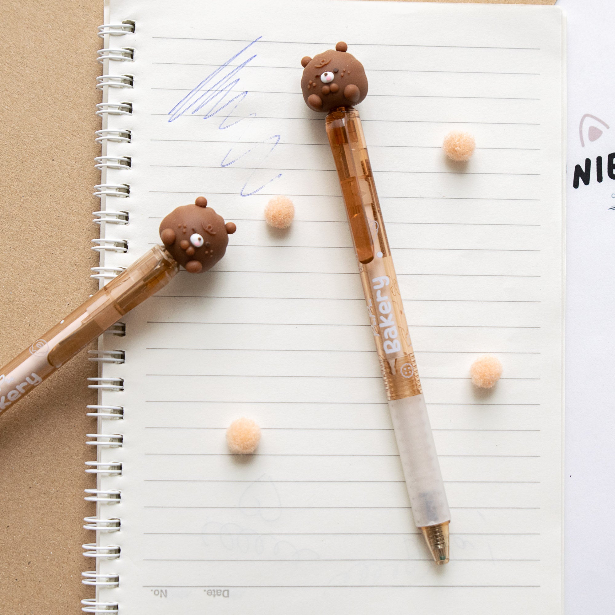 Stylo Gel Effaçable Kawaii - Ourson Chocolat