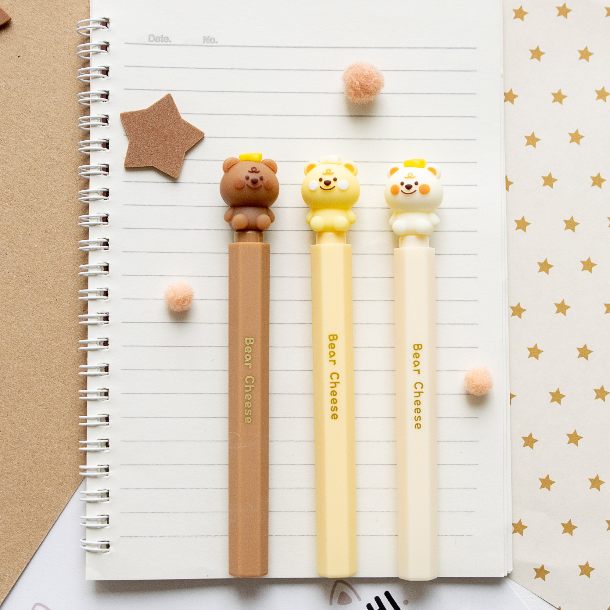 Stylo Kawaii Glossy Tube - Ourson & Fromage