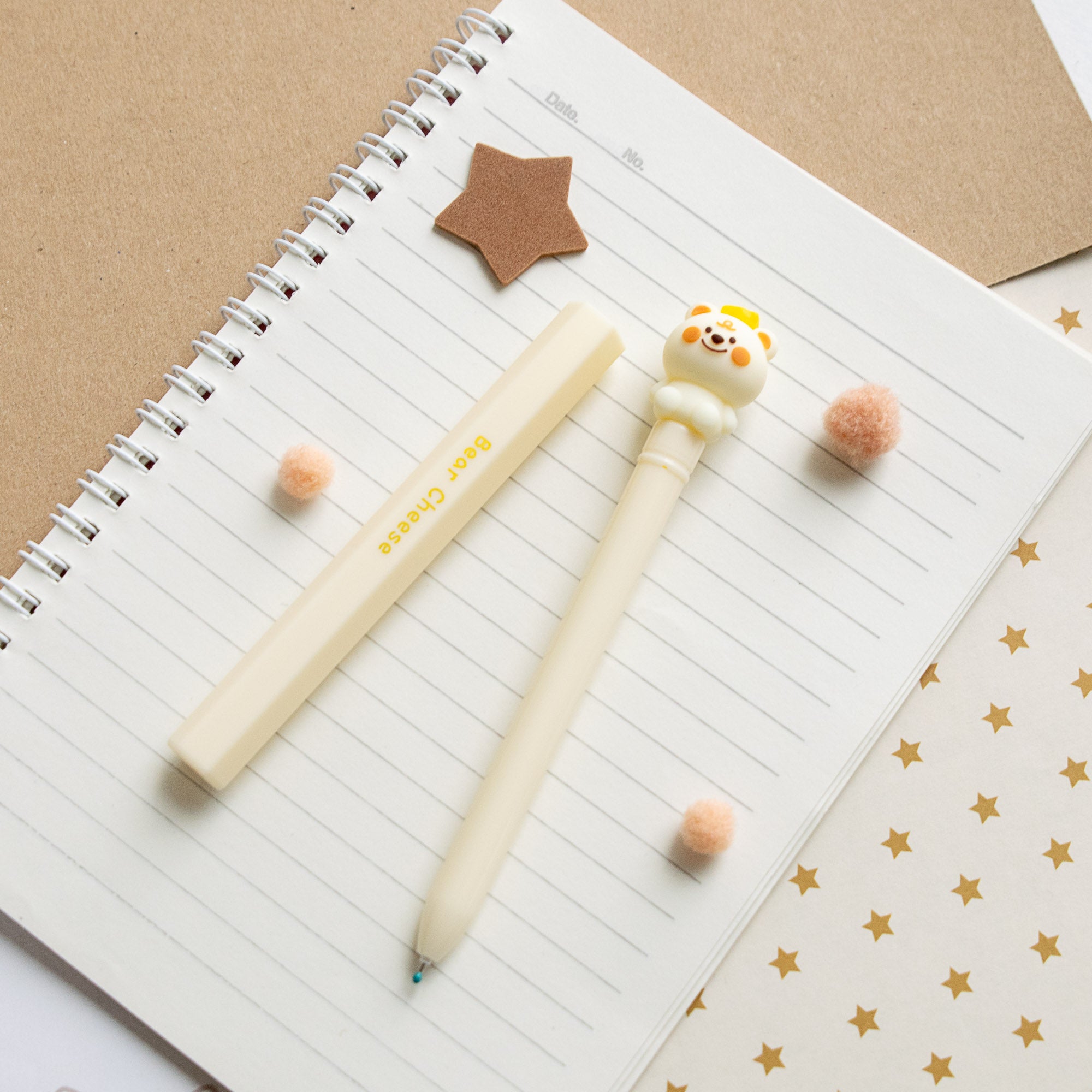 Stylo Kawaii Glossy Tube - Ourson & Fromage
